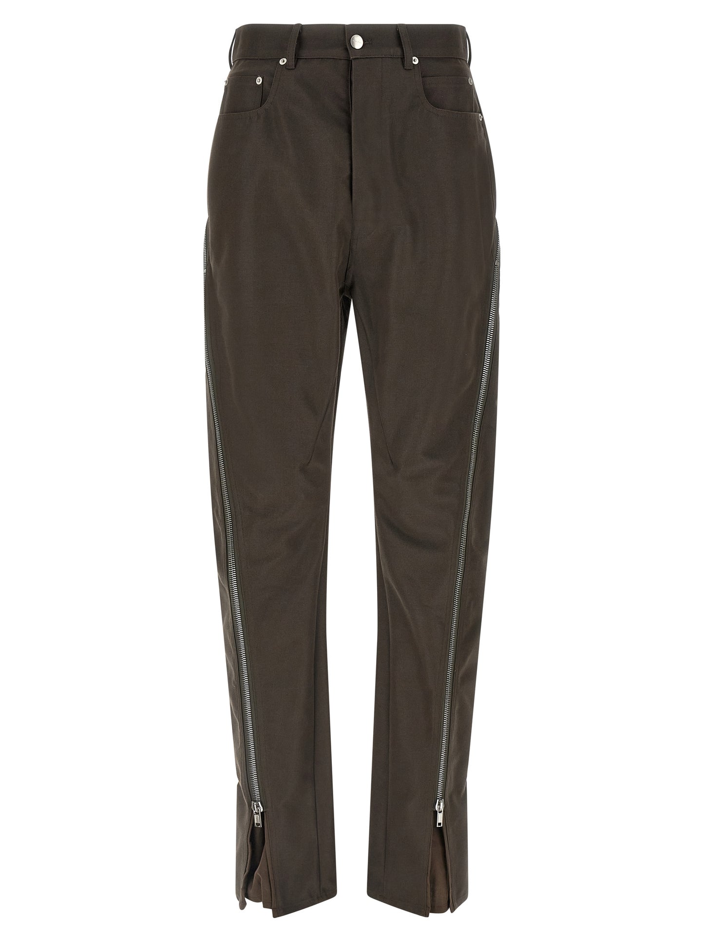Rick Owens Brown Cotton Casual Pants