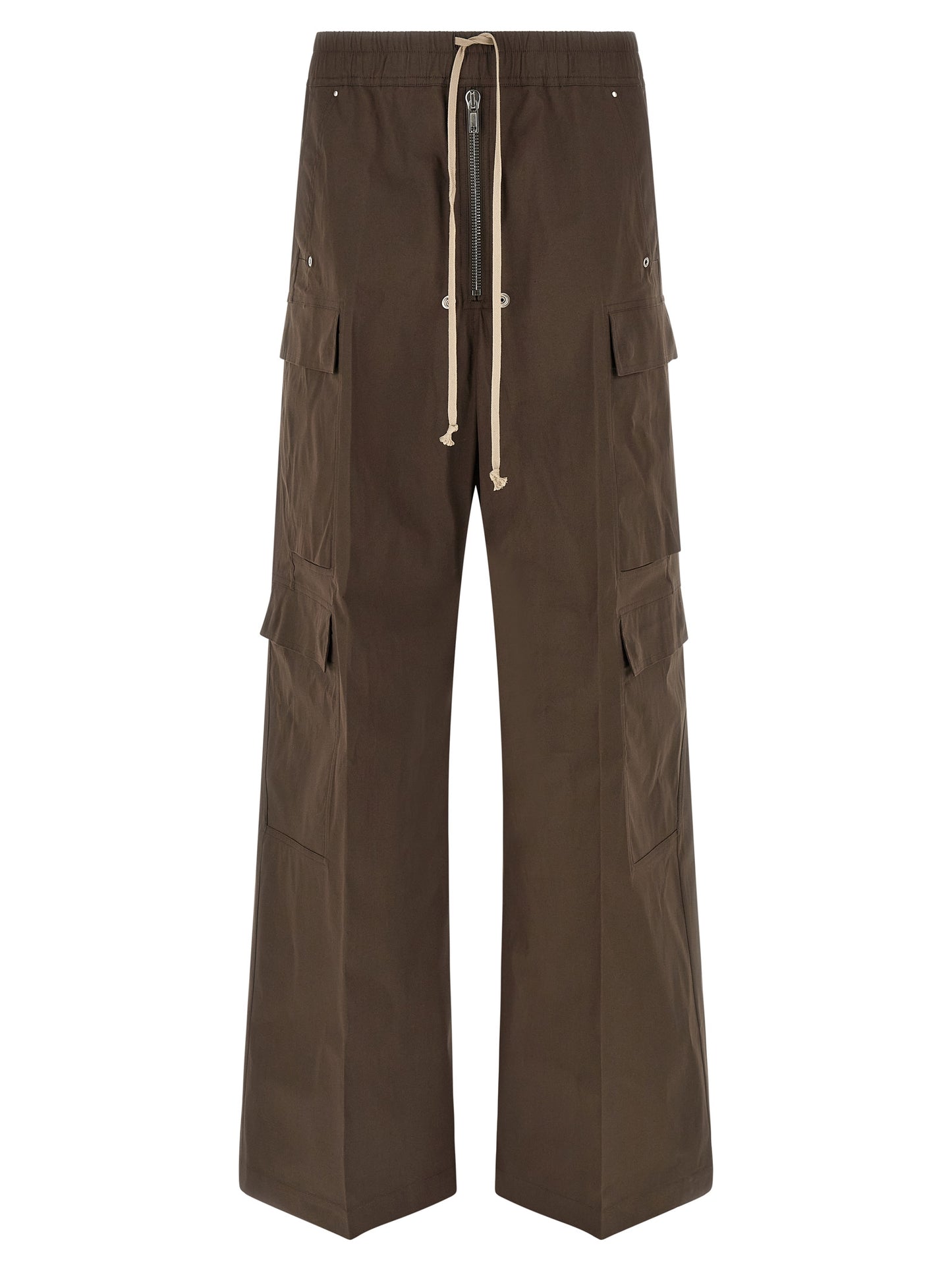Rick Owens Brown Cotton Cargo Pants