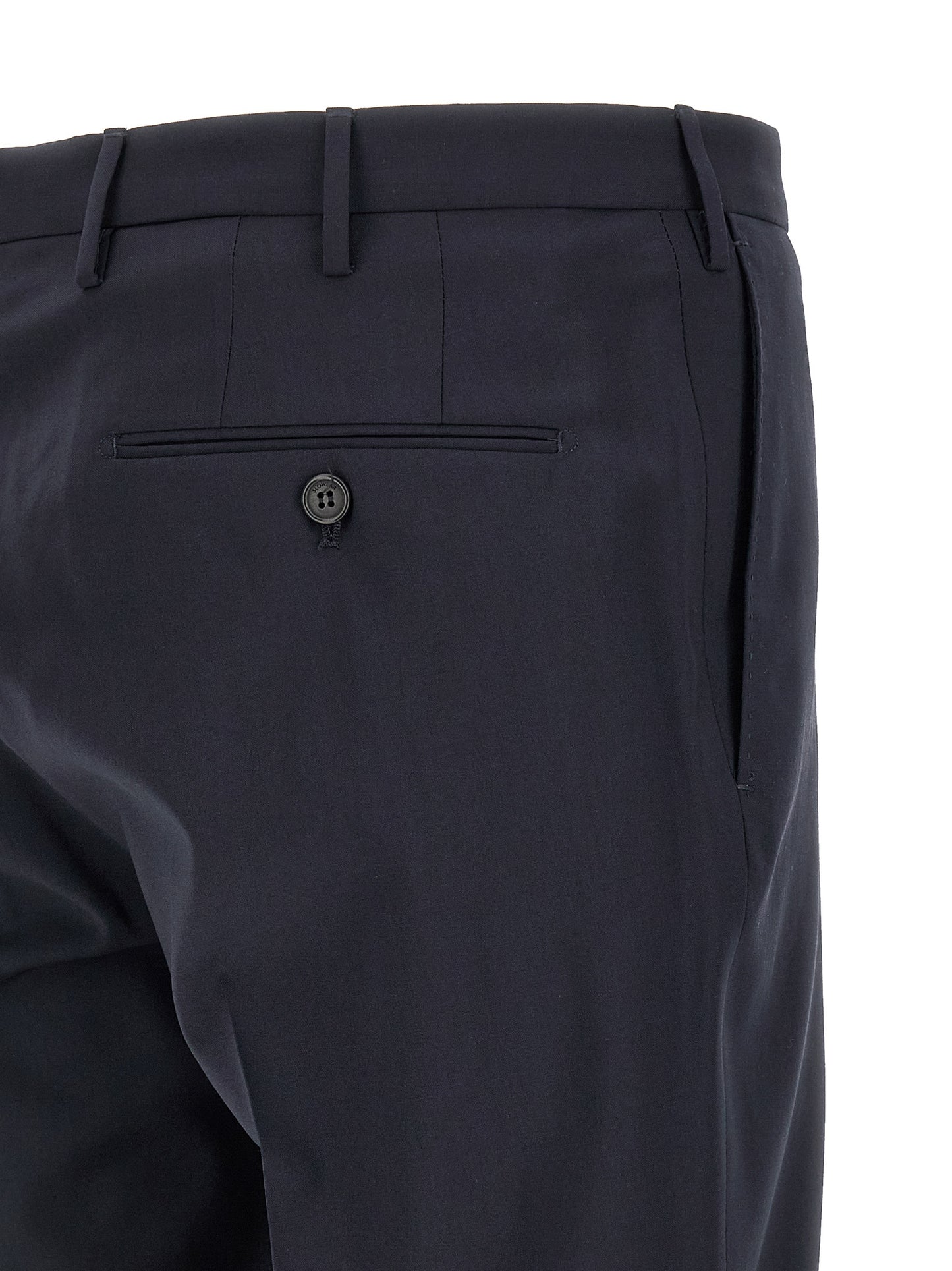 Incotex Blue Virgin Wool Dress Pants