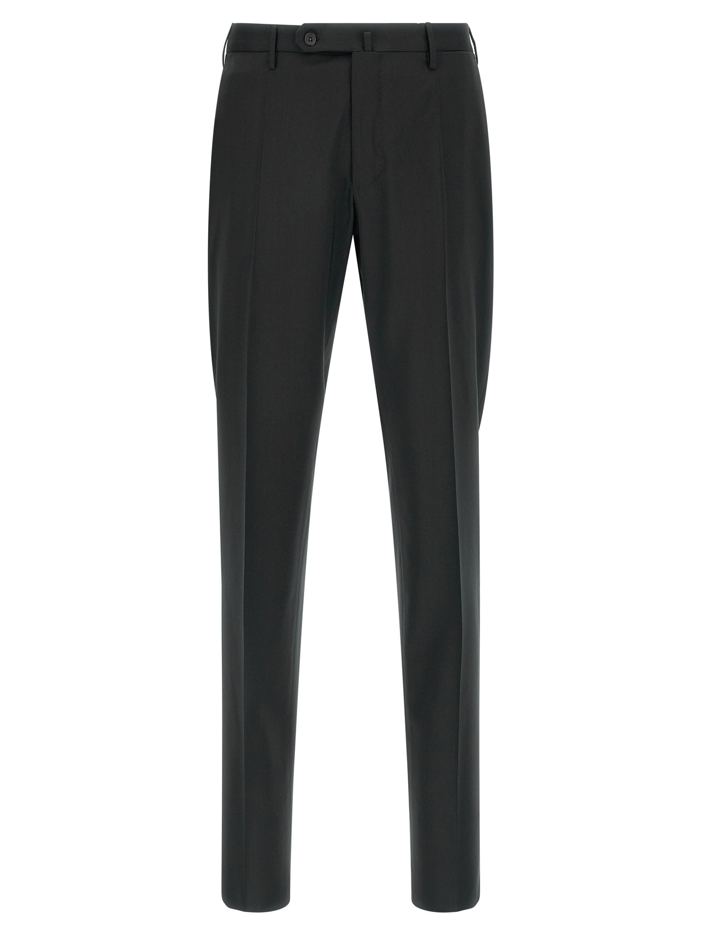 Incotex Black Virgin Wool Dress Pants