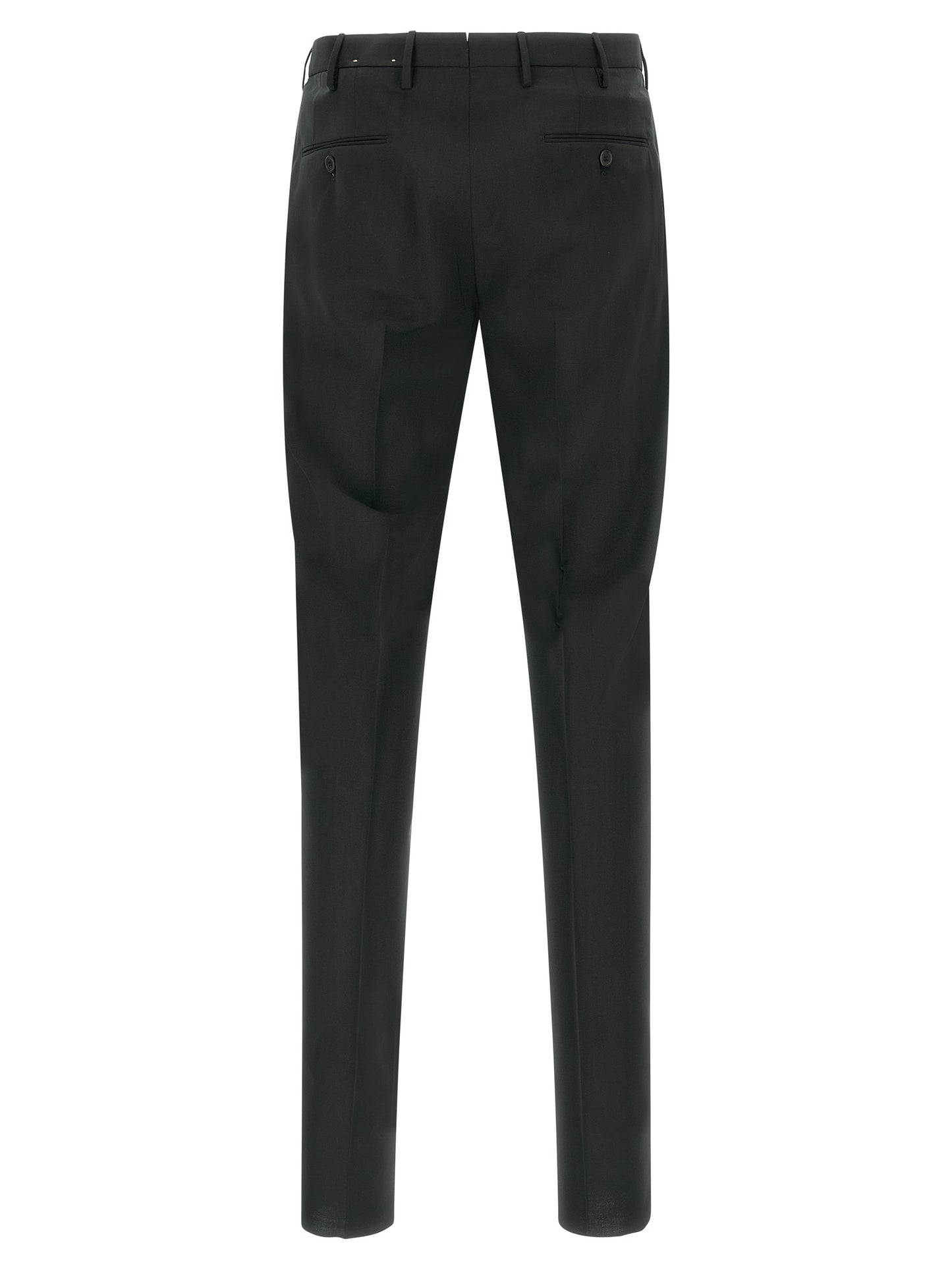 Incotex Black Virgin Wool Dress Pants