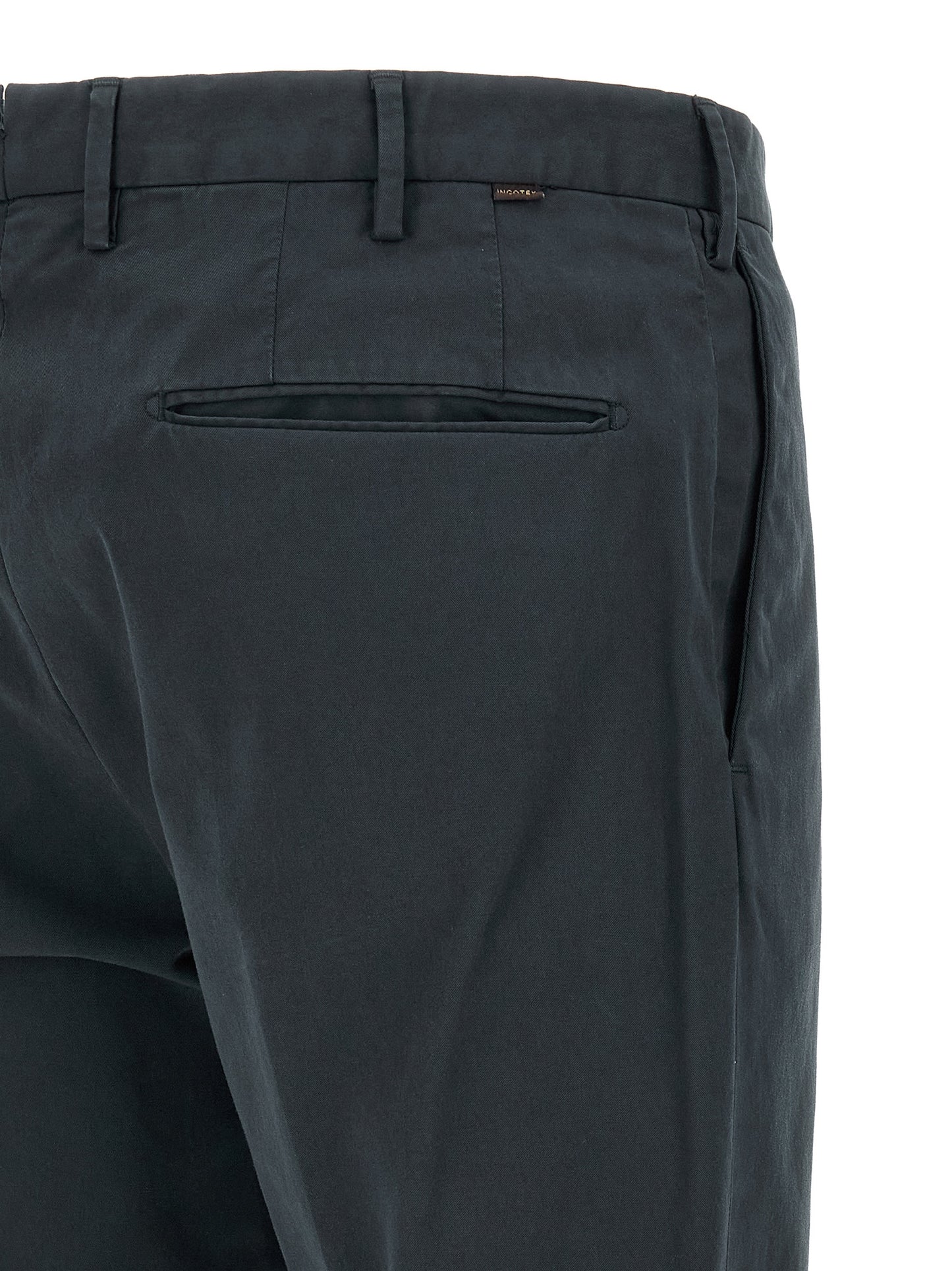 Incotex Blue Cotton Casual Pants