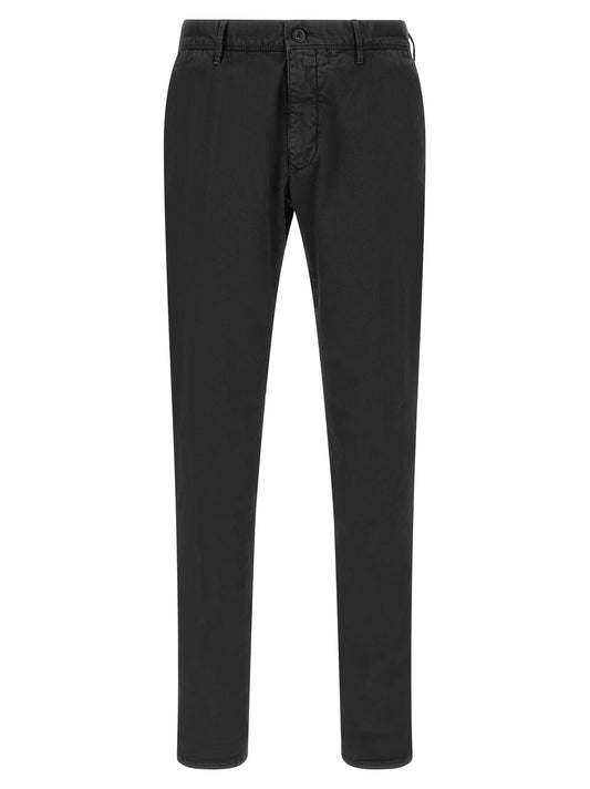 Incotex Black Cotton Casual Pants