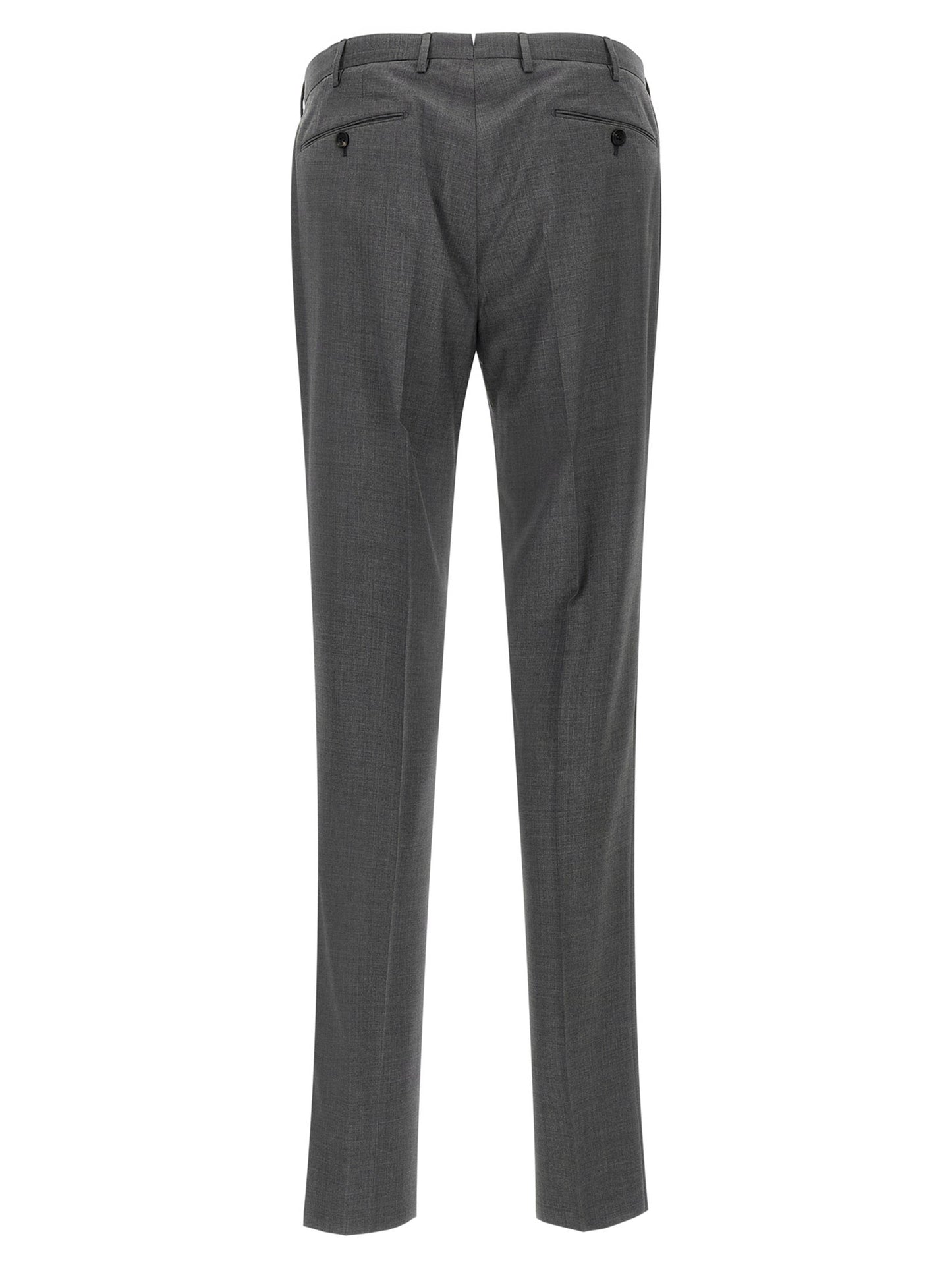 Pantaloni Eleganti in Lana Vergine Grigio Scuro Incotex