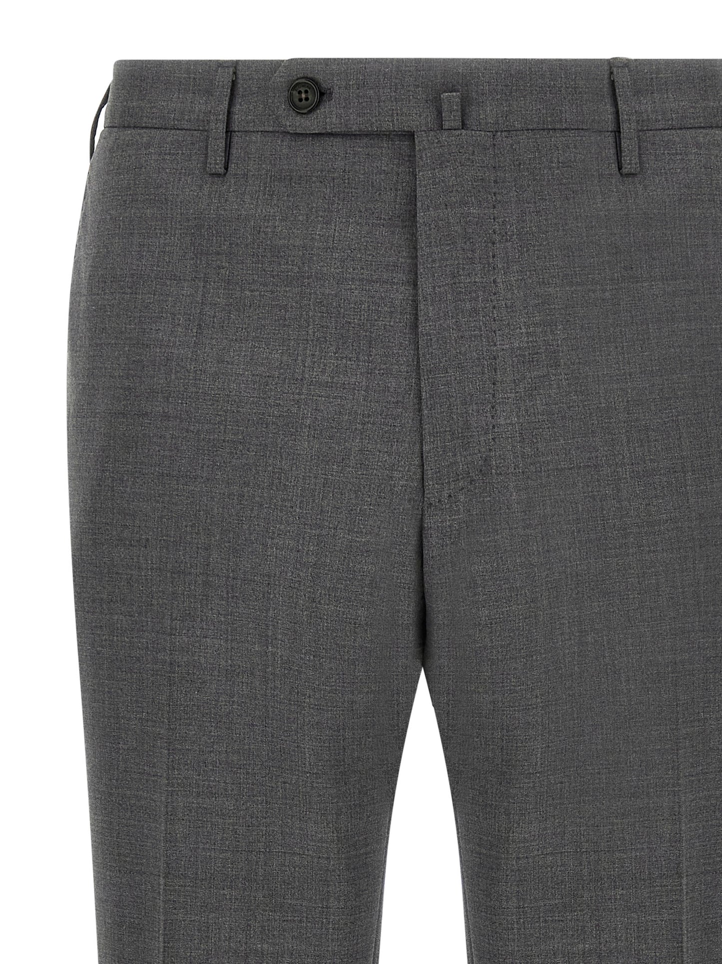 Pantaloni Eleganti in Lana Vergine Grigio Scuro Incotex