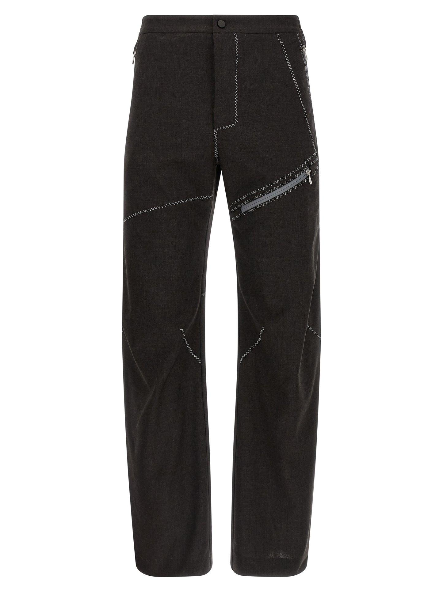 Kiko Kostadinov Brown Virgin Wool Casual Pants