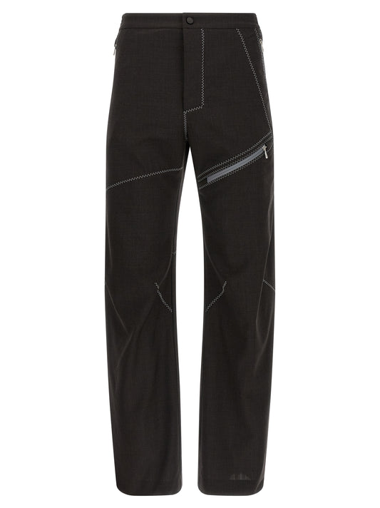 Kiko Kostadinov Brown Virgin Wool Casual Pants