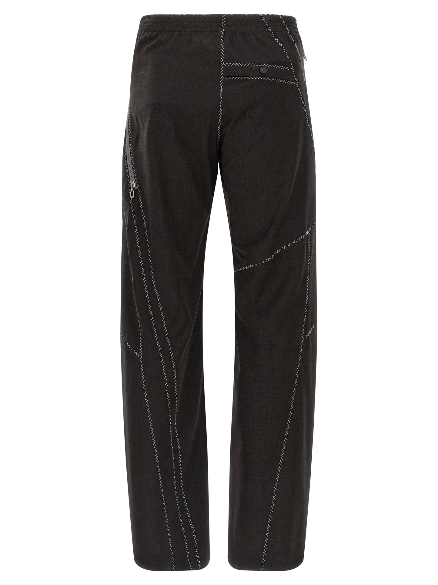 Kiko Kostadinov Brown Virgin Wool Casual Pants