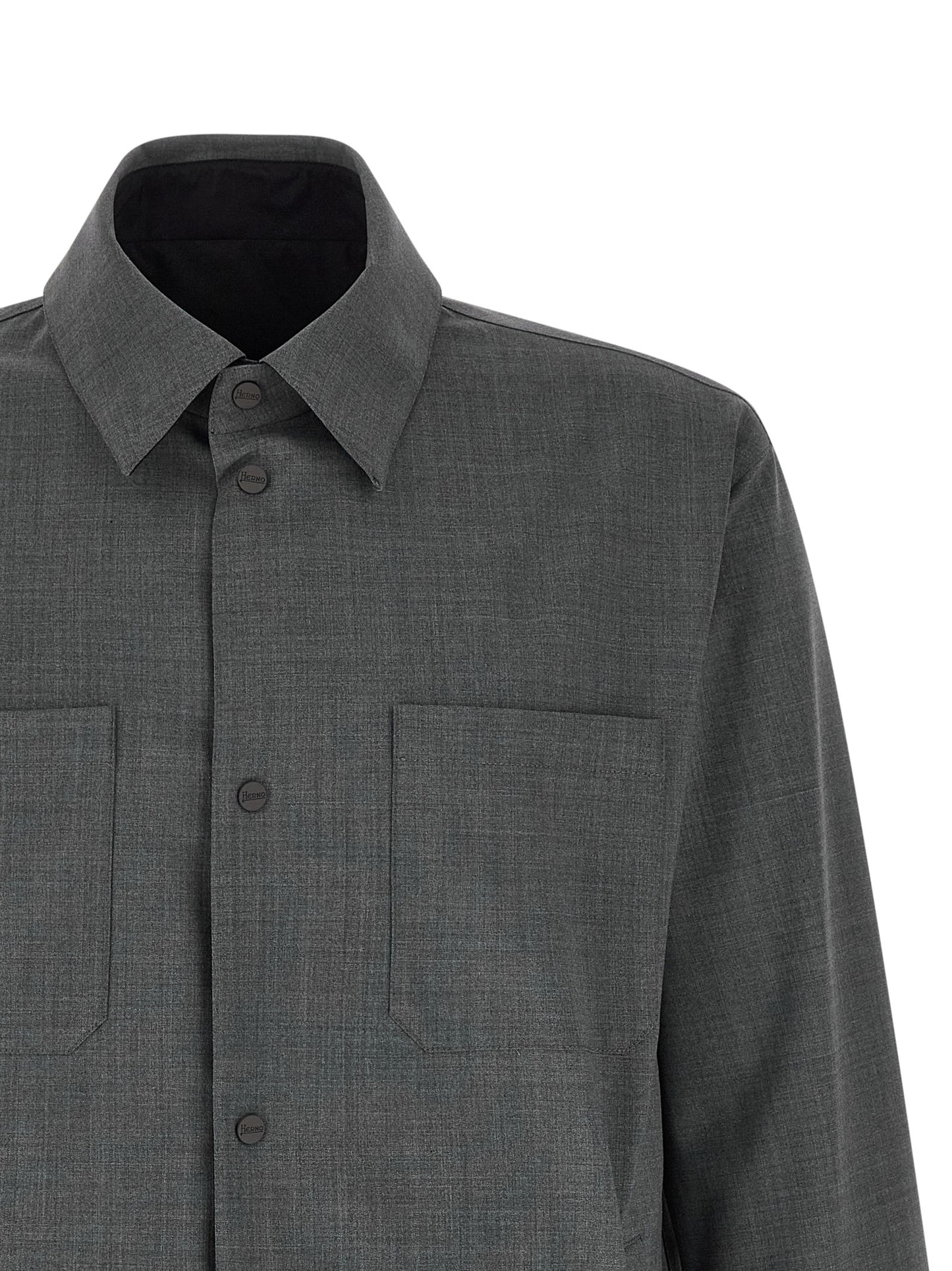 Herno Gray Polyester Full-Length Jacket