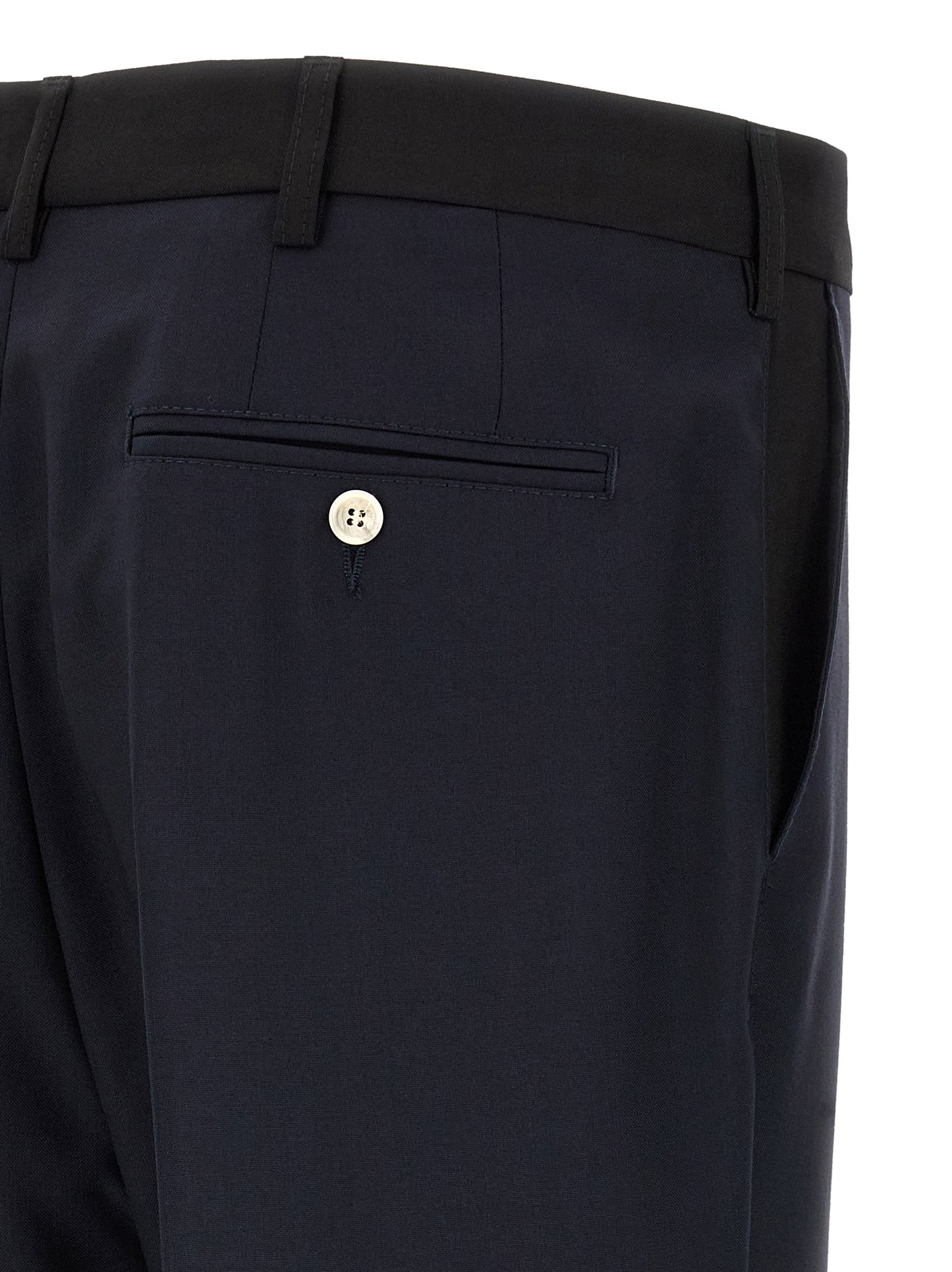 Marni Blue Virgin Wool Casual Pants
