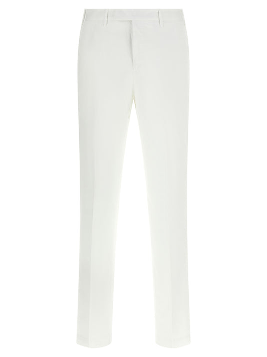 PT Torino White Cotton Dress Pants