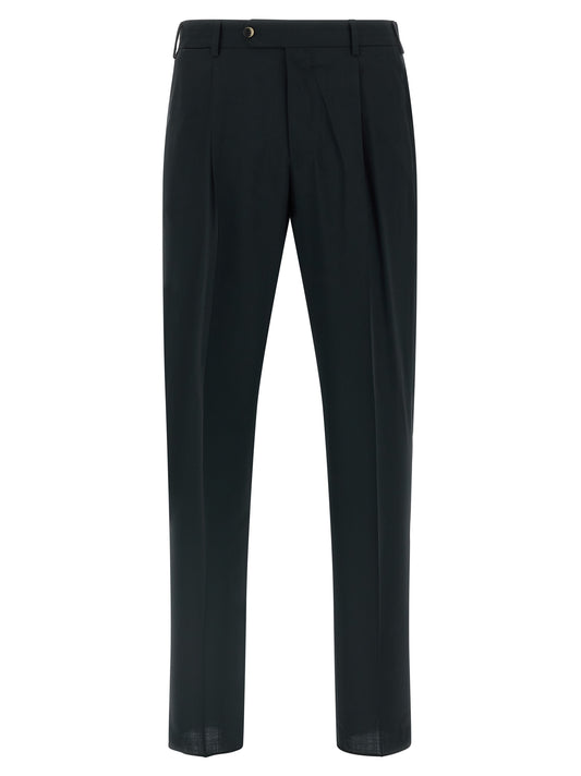PT Torino Black Virgin Wool Pants