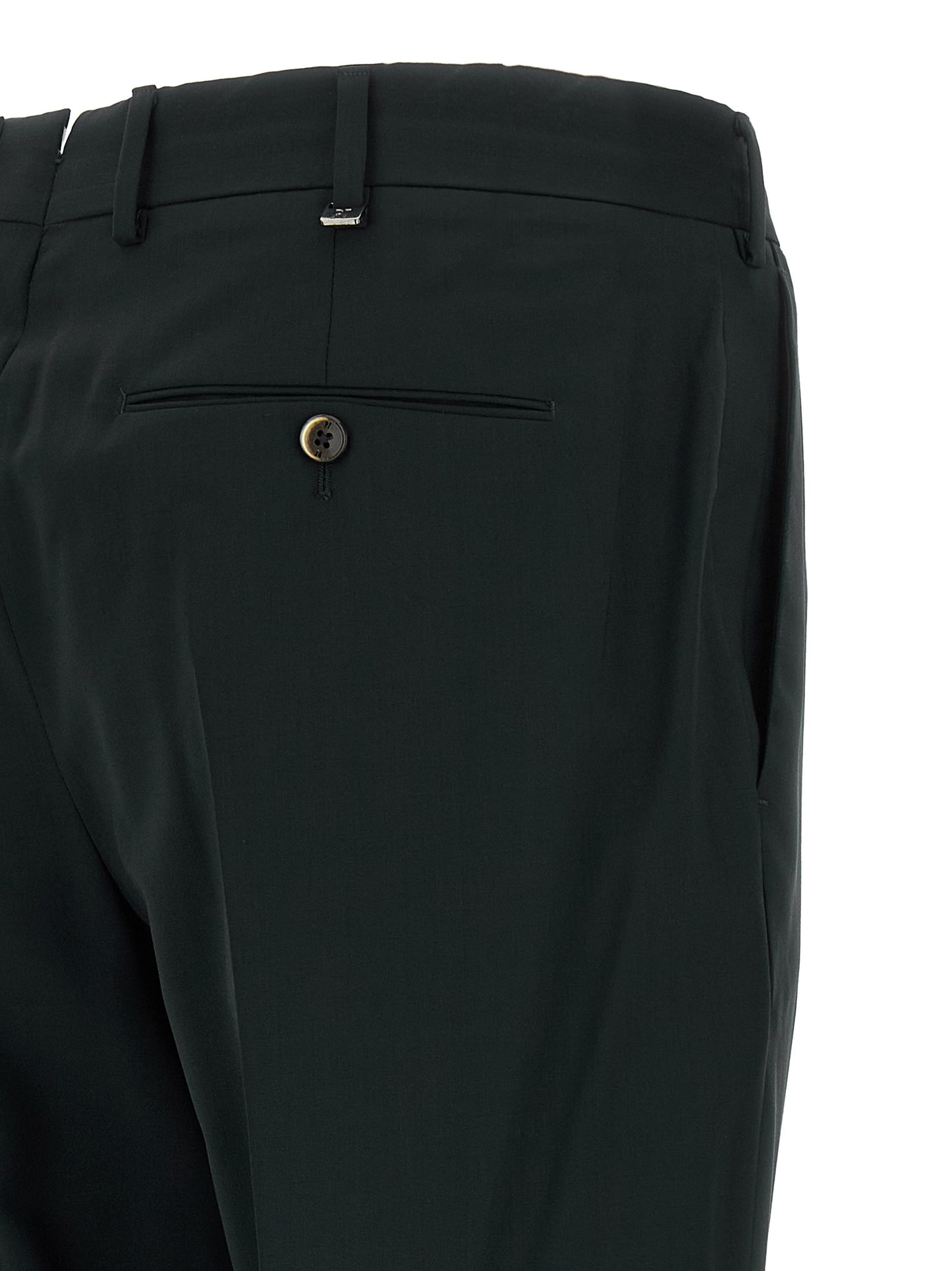 PT Torino Black Virgin Wool Pants