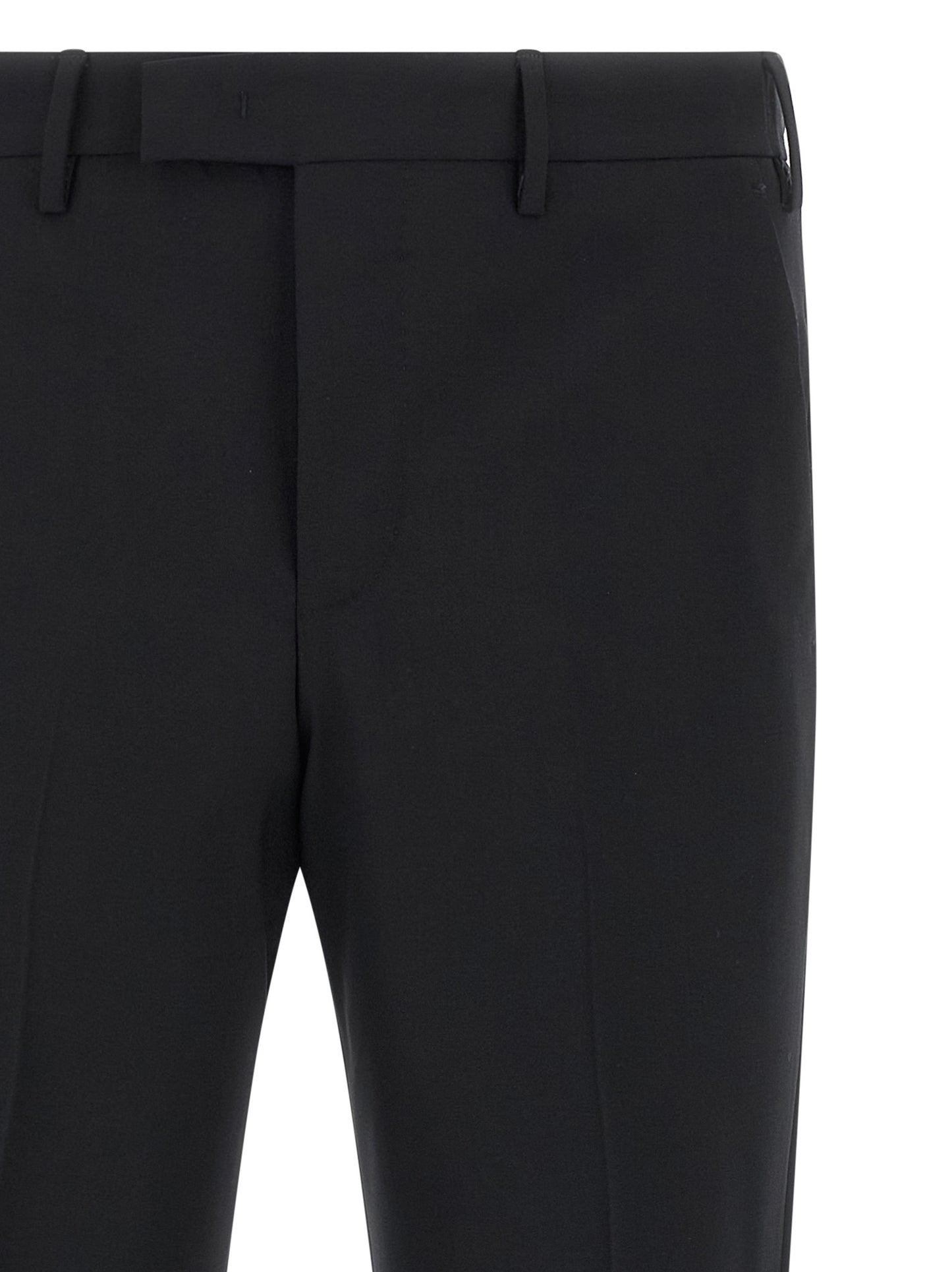 PT Torino Black Virgin Wool Dress Pants
