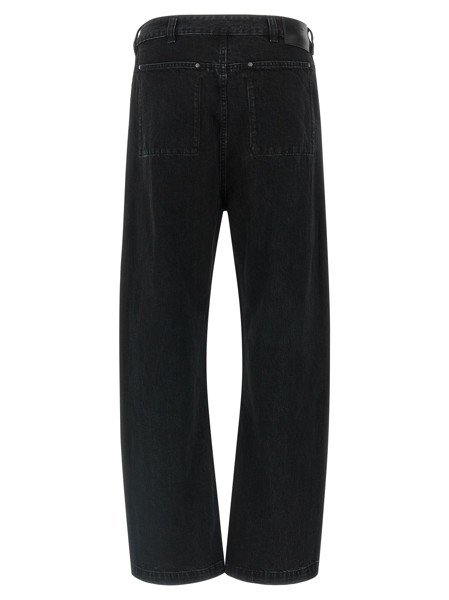 Entire Studios Black Cotton Straight-Leg Jeans