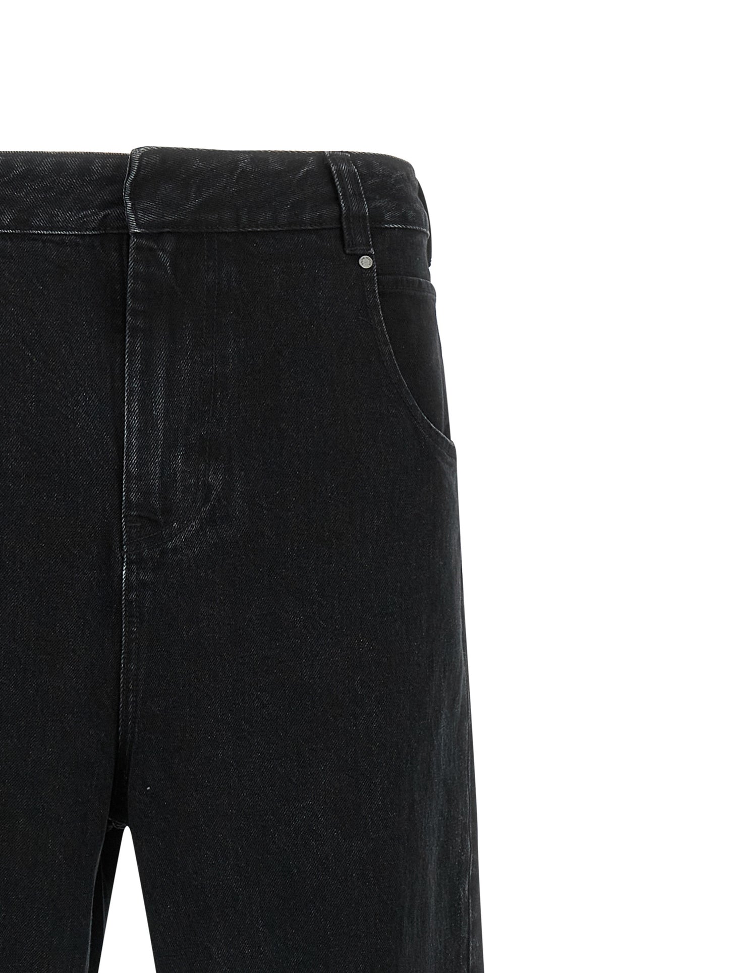 Entire Studios Black Cotton Straight-Leg Jeans