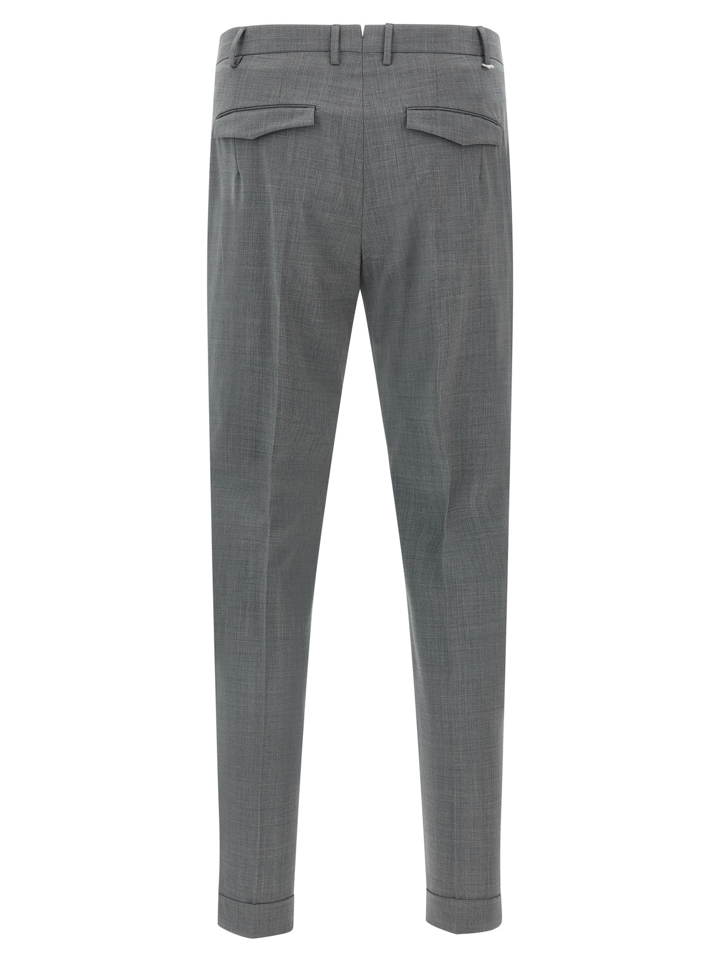 PT Torino Gray Virgin Wool Dress Pants