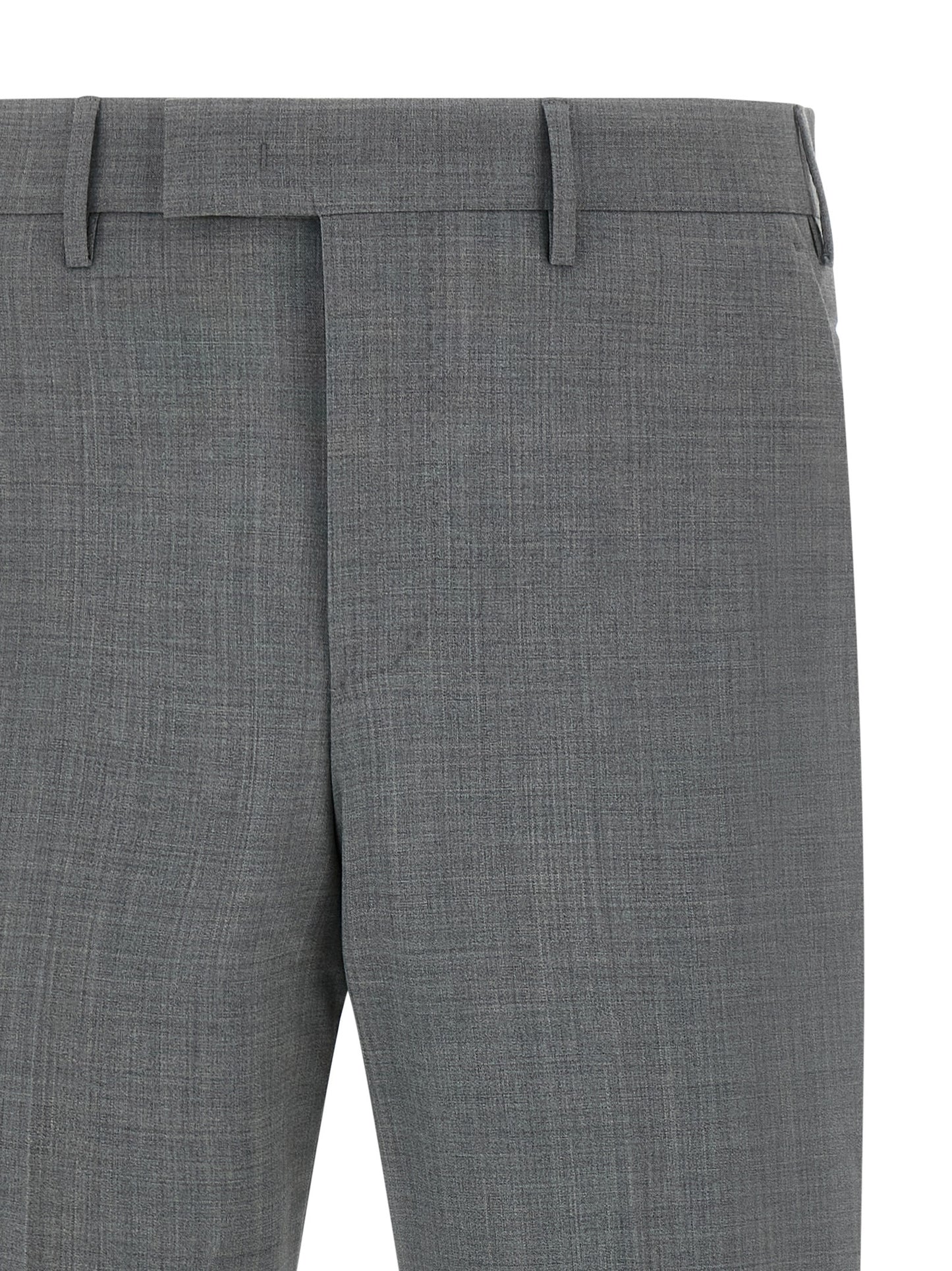 PT Torino Gray Virgin Wool Dress Pants
