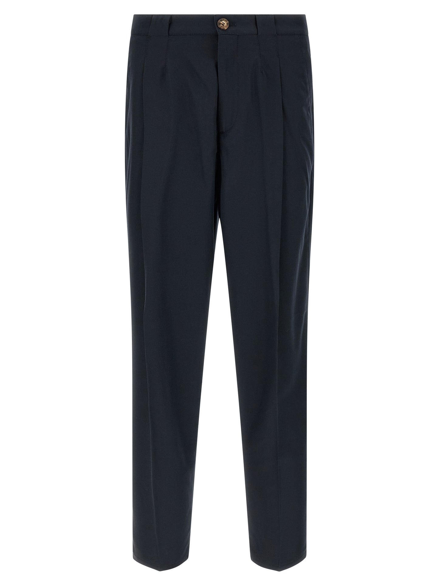 Pantaloni Chino in Cotone Blu Brunello Cucinelli