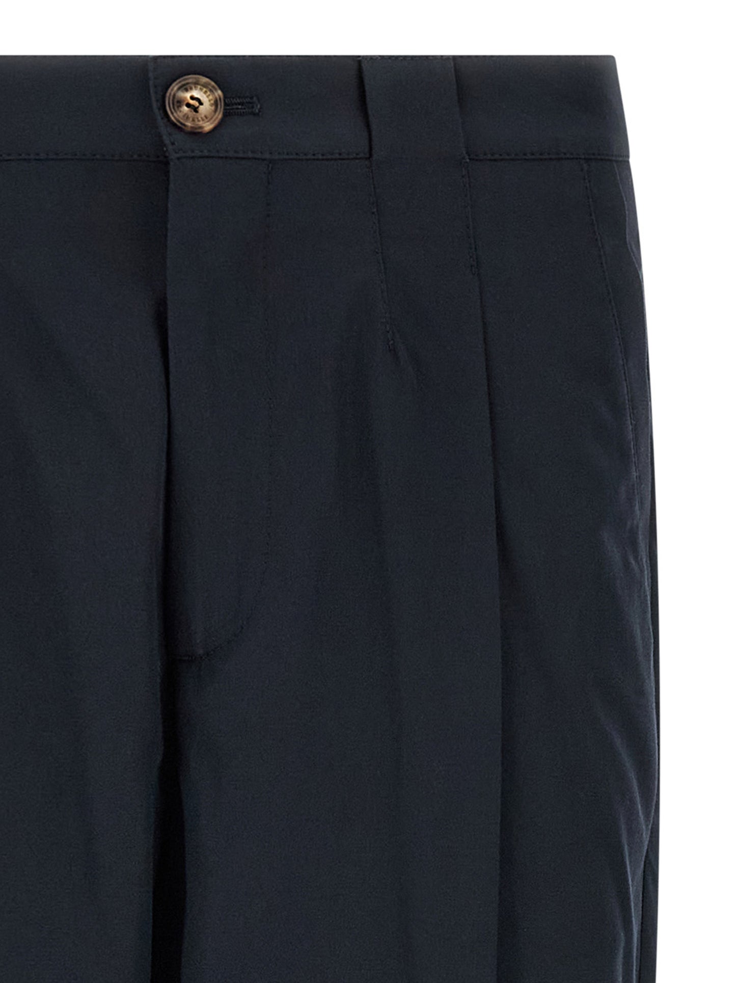 Pantaloni Chino in Cotone Blu Brunello Cucinelli