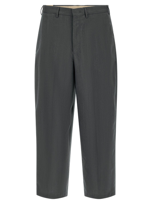 PT Torino Gray Virgin Wool Dress Pants