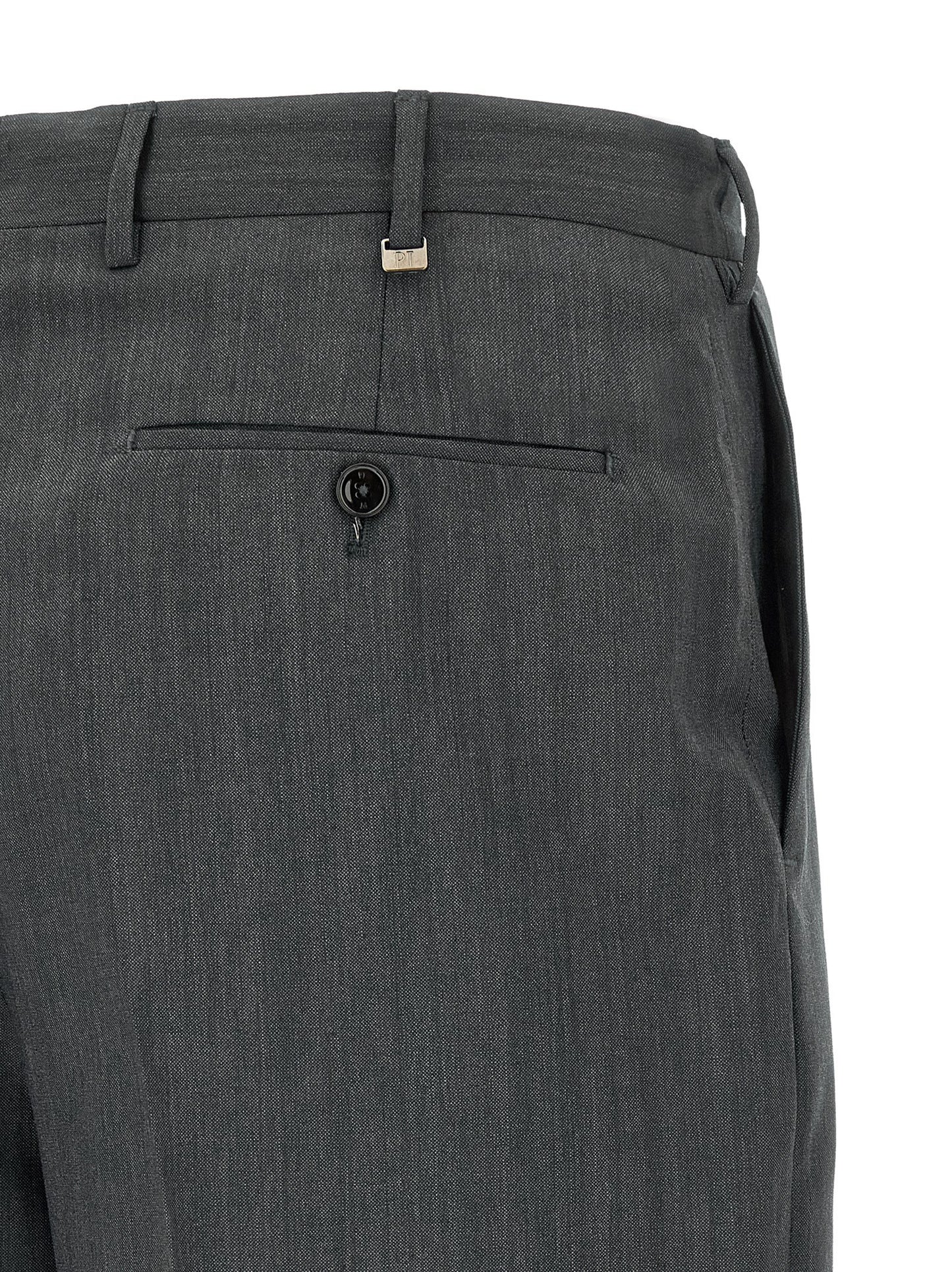 PT Torino Grijze Virgin Wool Dress Pants