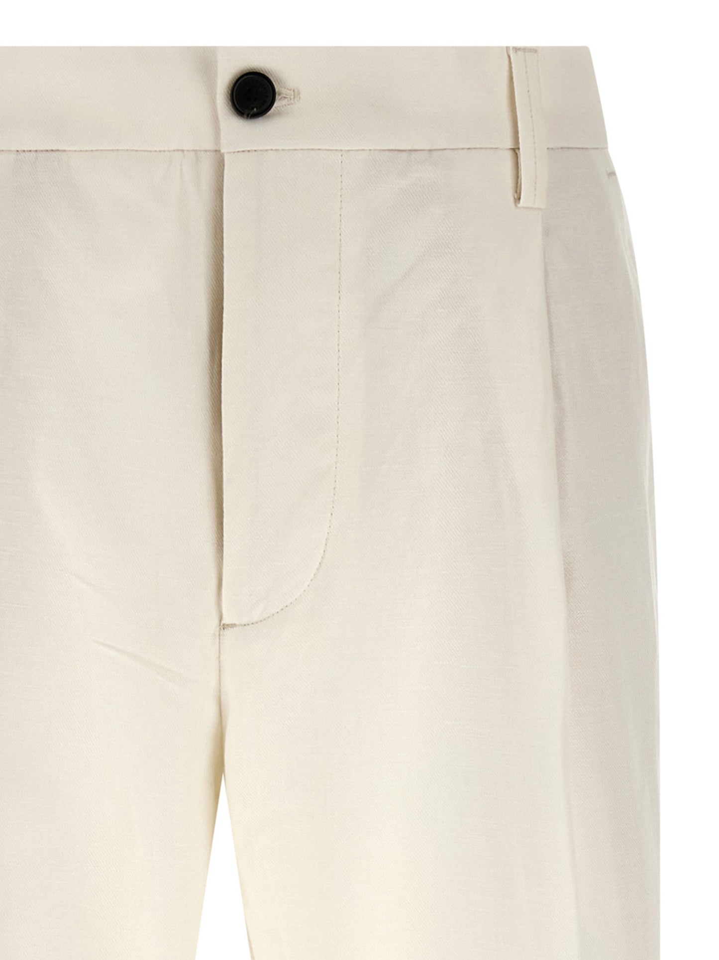 Department 5 White Cotton Casual Pants