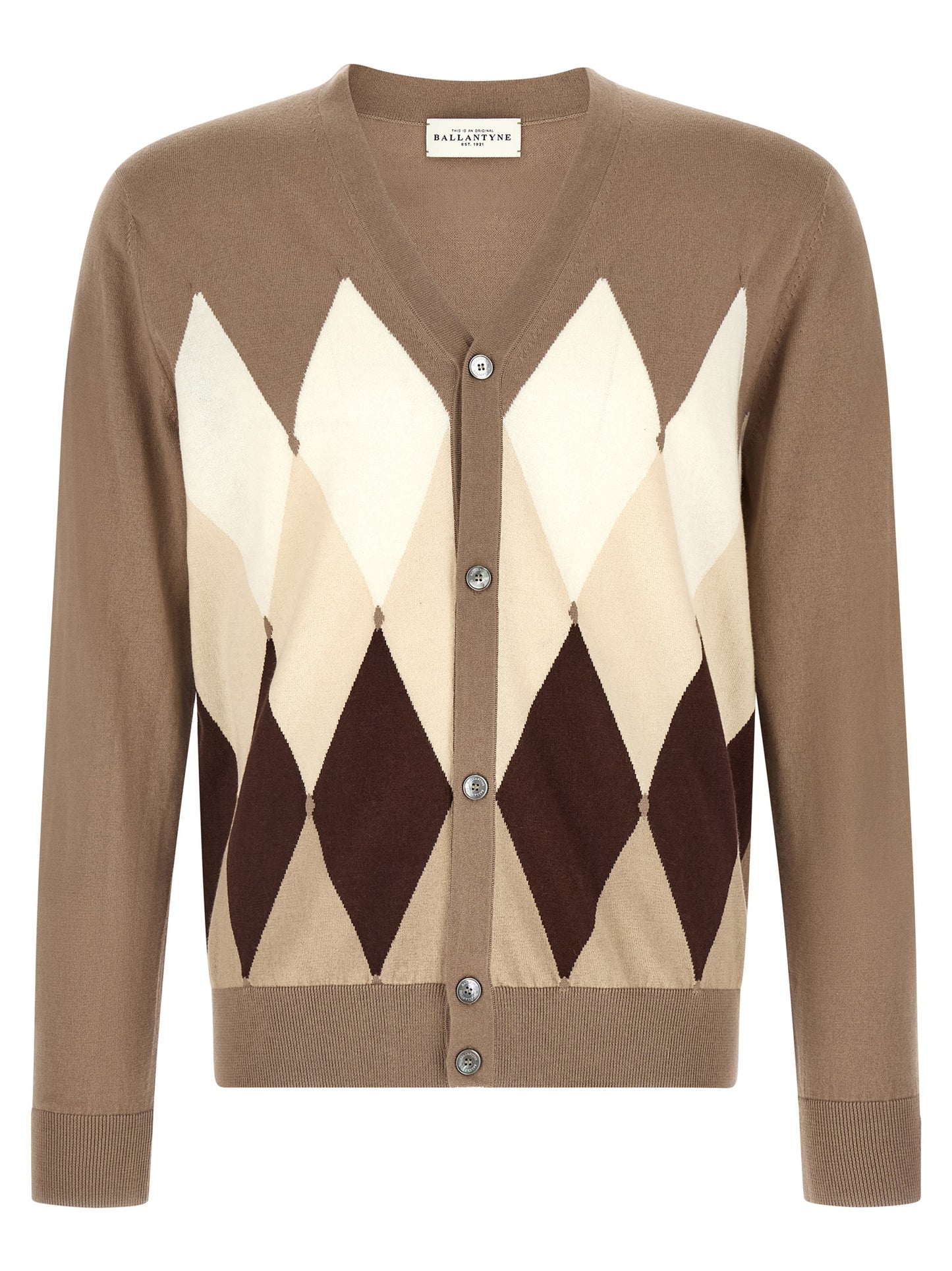 Ballantyne Brown Cotton Cardigan