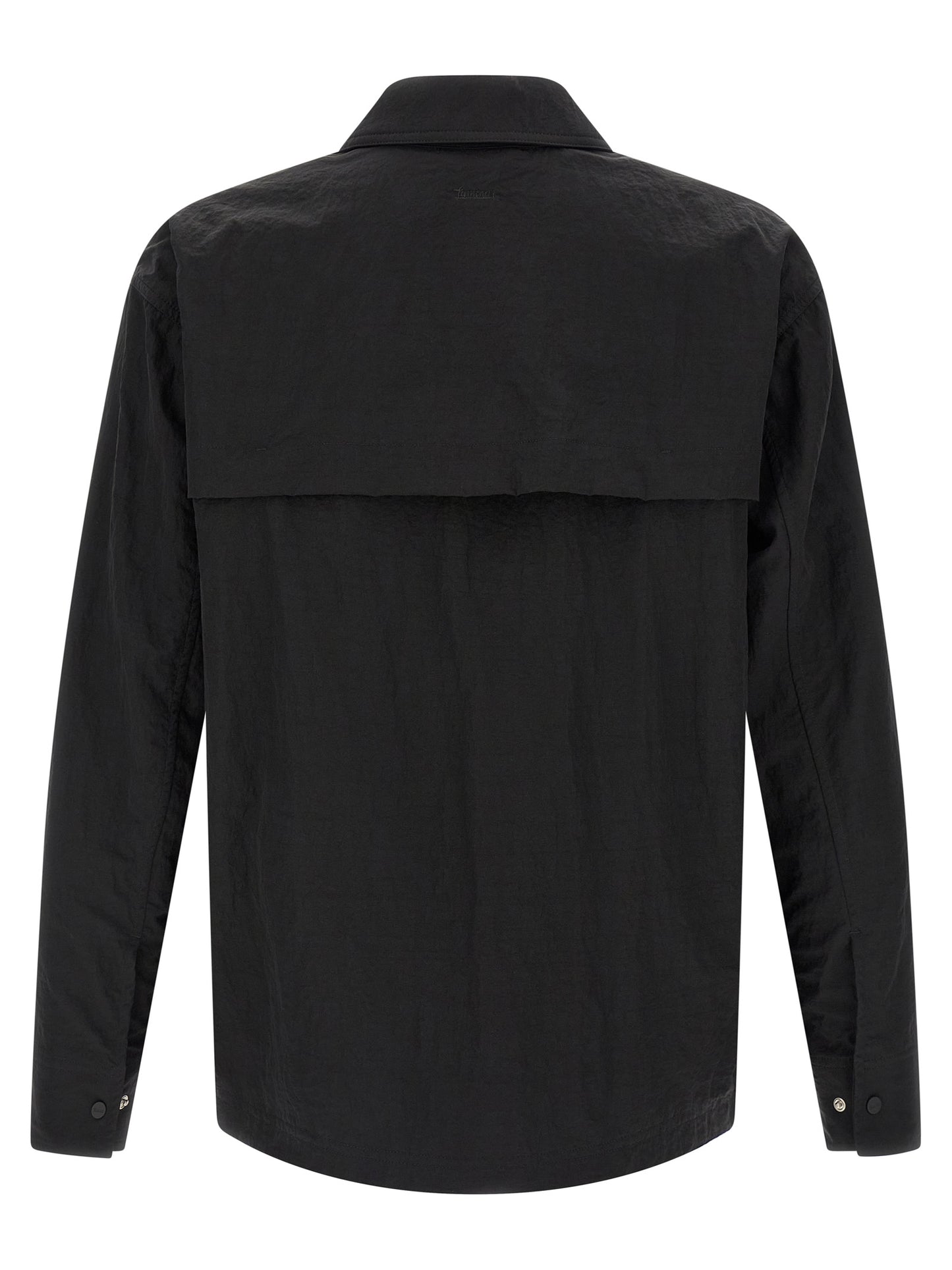 LAMINAR Black Polyamide Full-Length Jacket