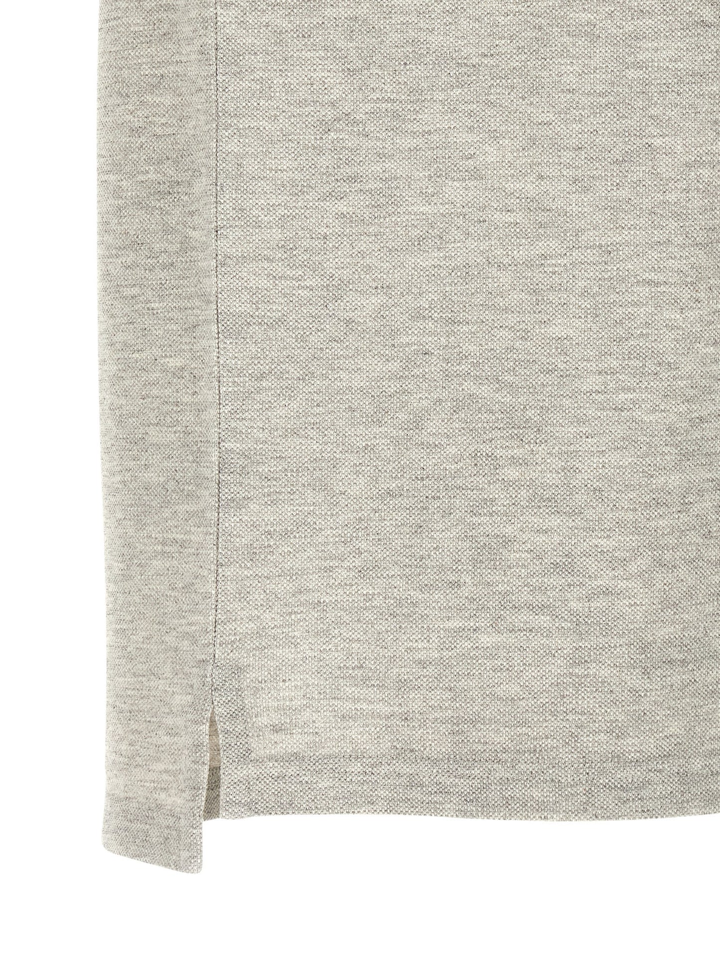 Maglia Polo in Cotone Grigio Chiaro di Saint Laurent