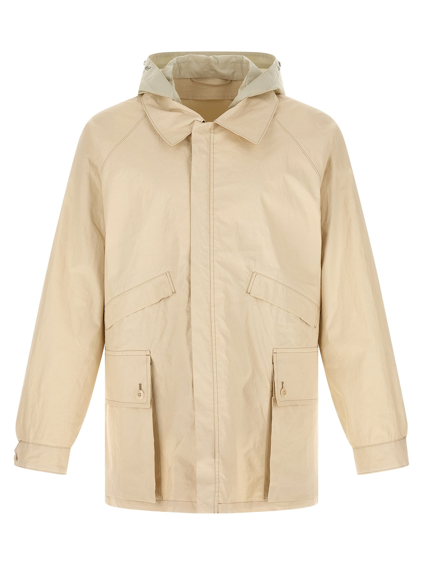 Lemaire Beige Linen Shell Jacket
