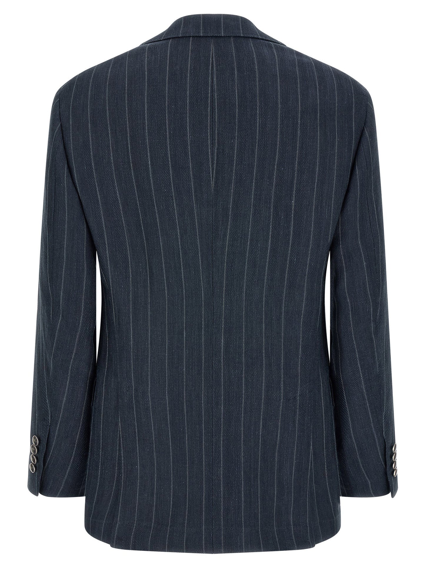 Brunello Cucinelli Blue Hemp Blazer
