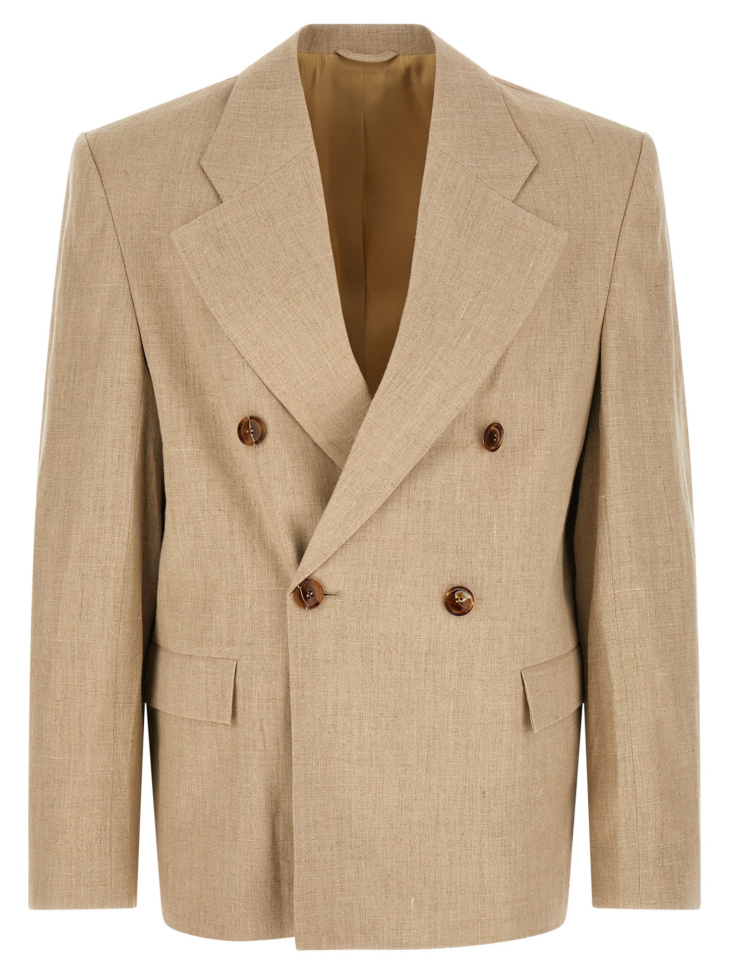 SÉFR Beige Linen Blazer