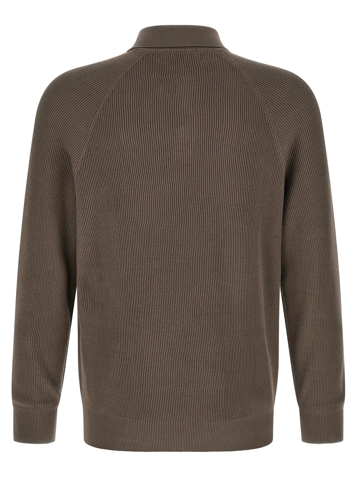 Brunello Cucinelli Brown Cotton Polo Shirt