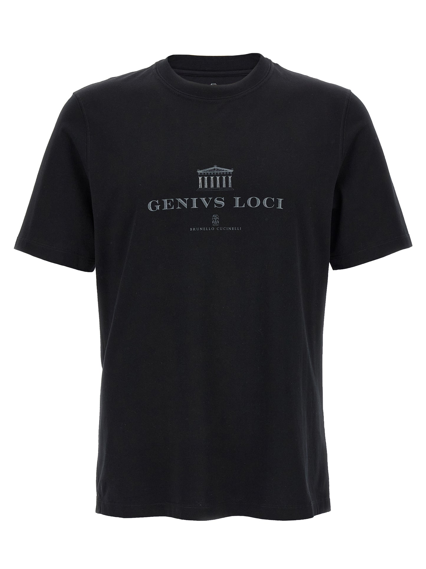 Brunello Cucinelli Black Cotton T-Shirt