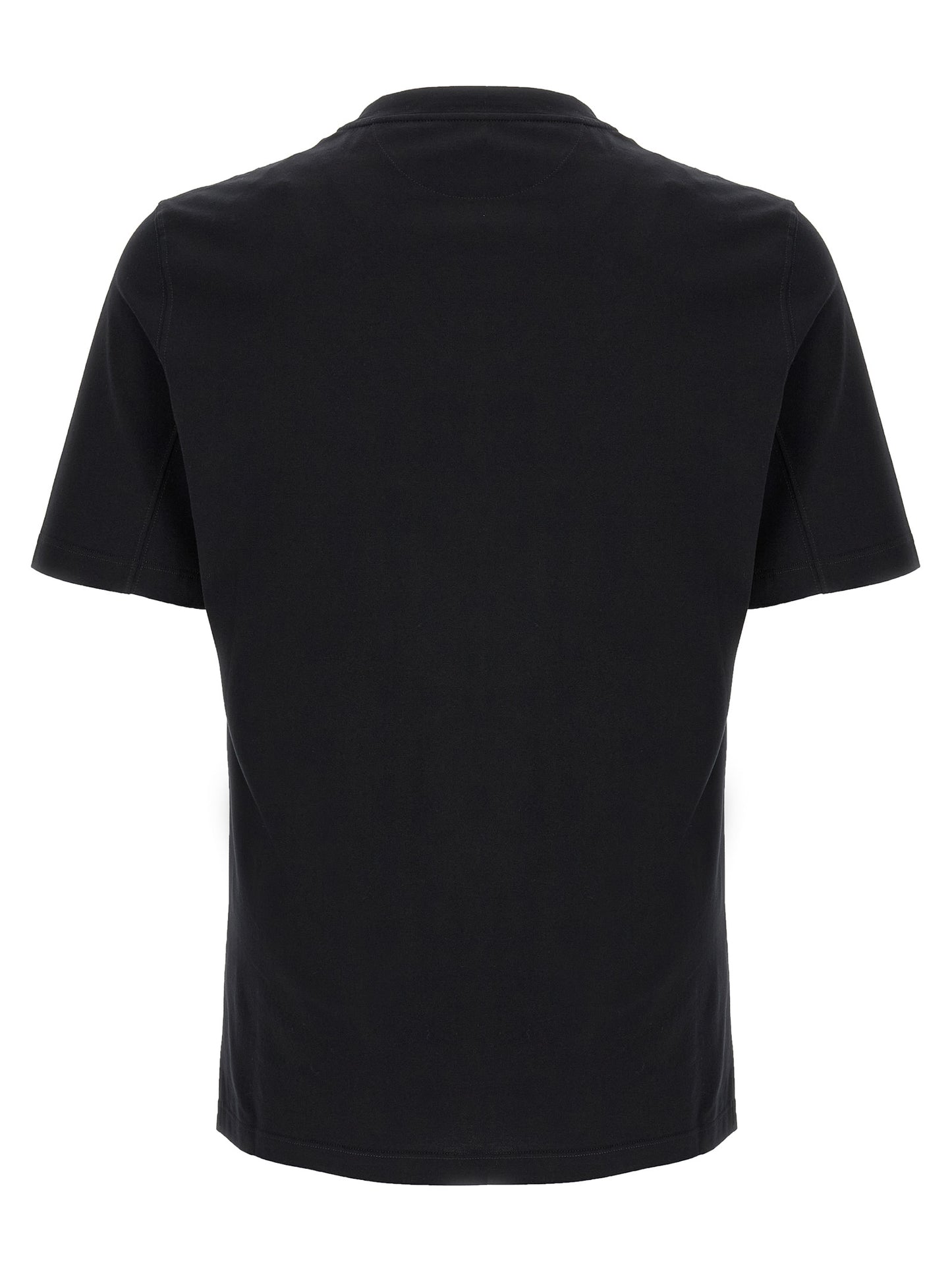Brunello Cucinelli Black Cotton T-Shirt