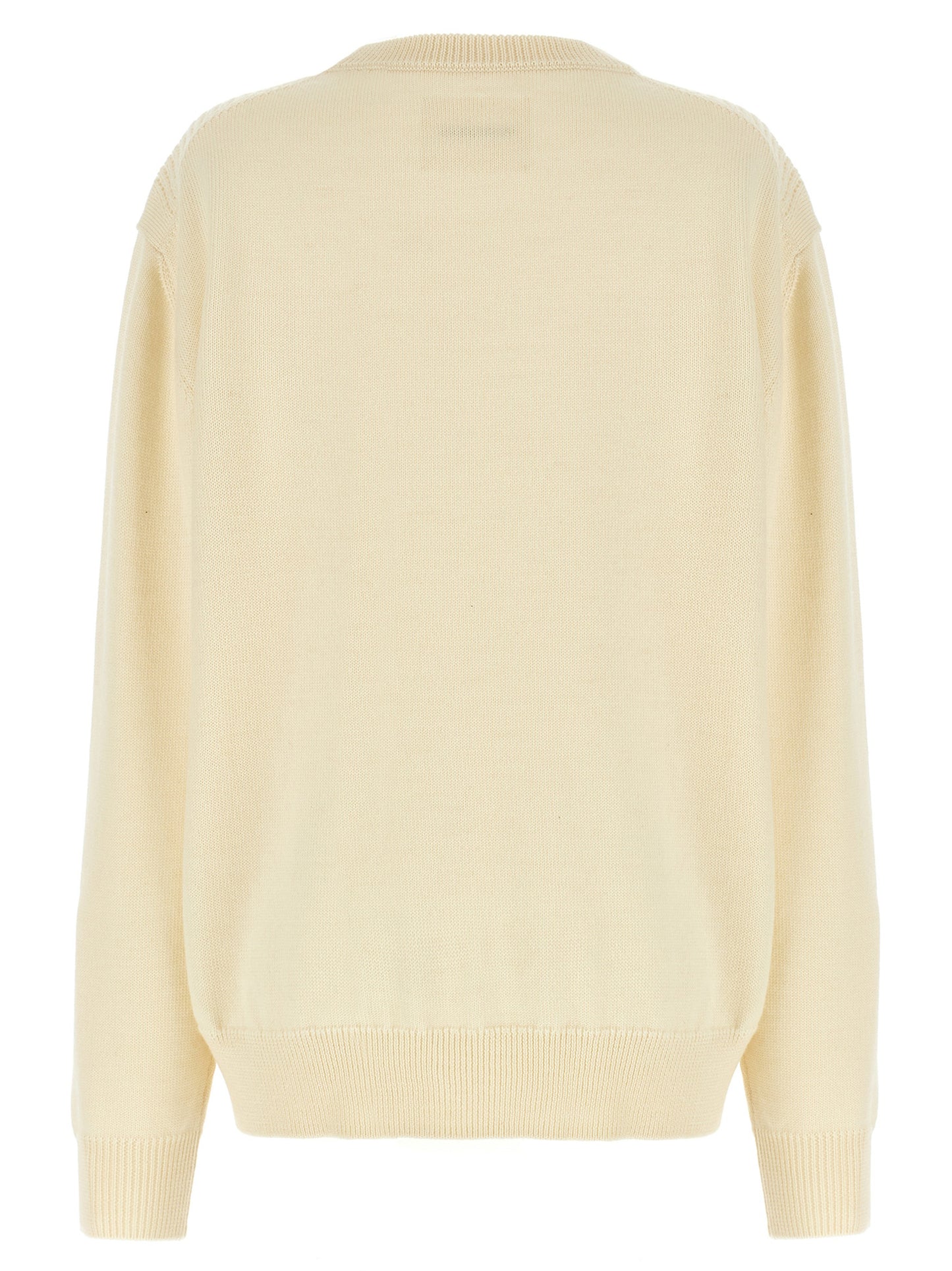 Jil Sander White Wool Cardigan