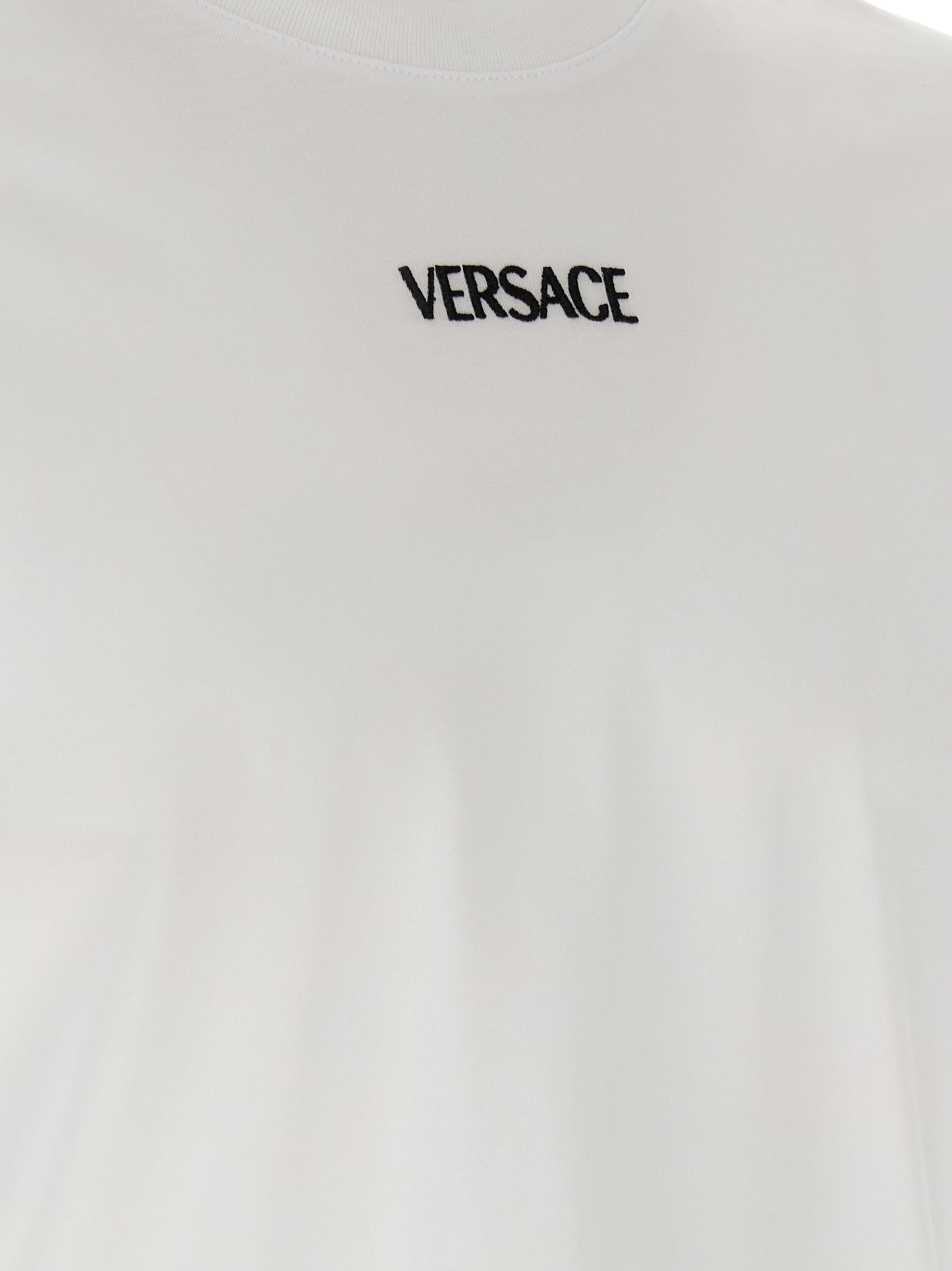 Versace T-Shirt Bianco in Cotone