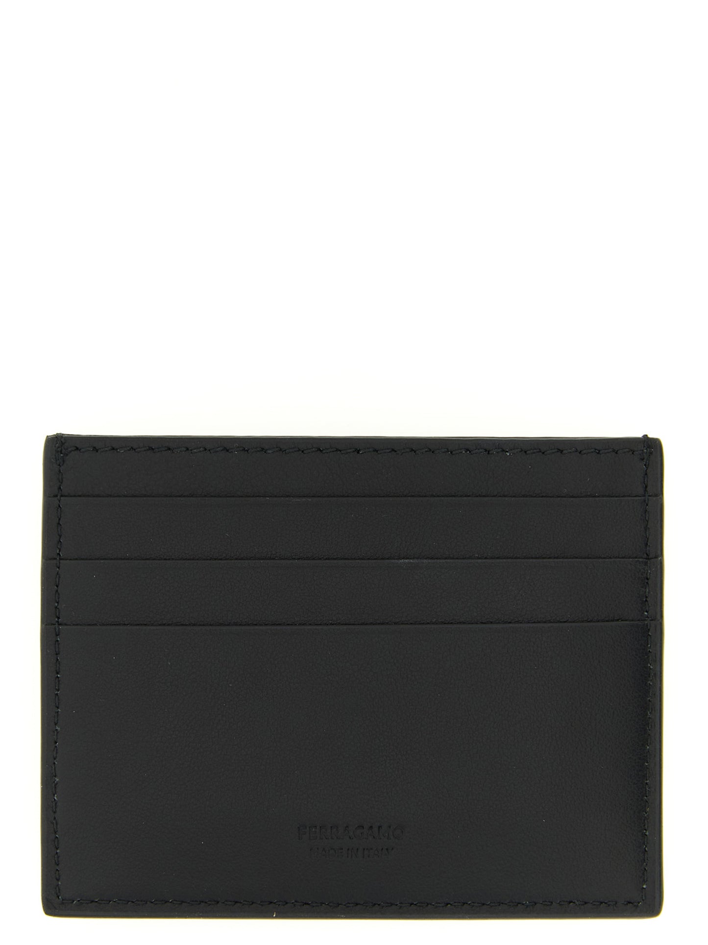 Ferragamo Black Calfskin Cardholder