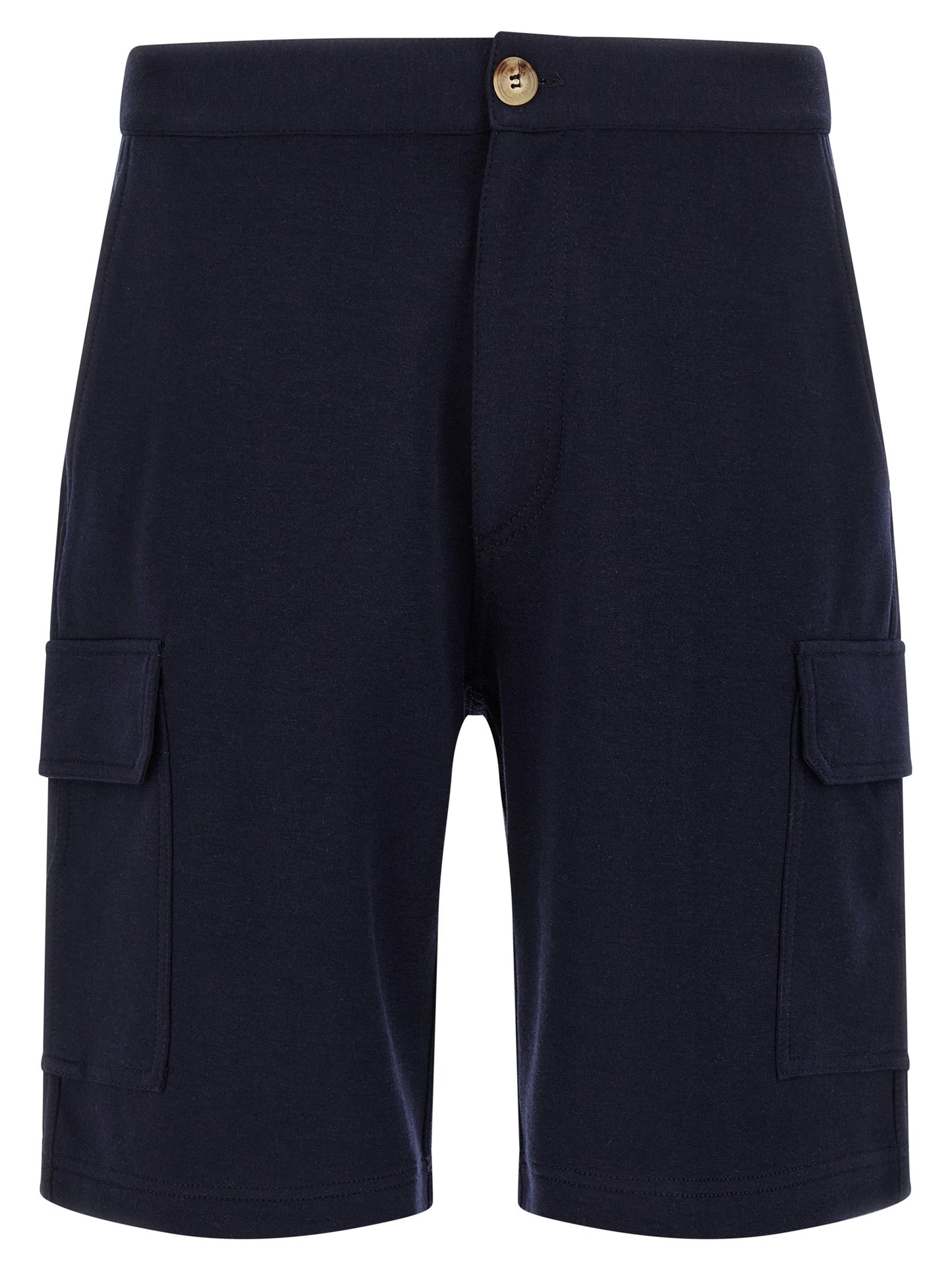 Brunello Cucinelli Bermuda Shorts in Cotone Blu