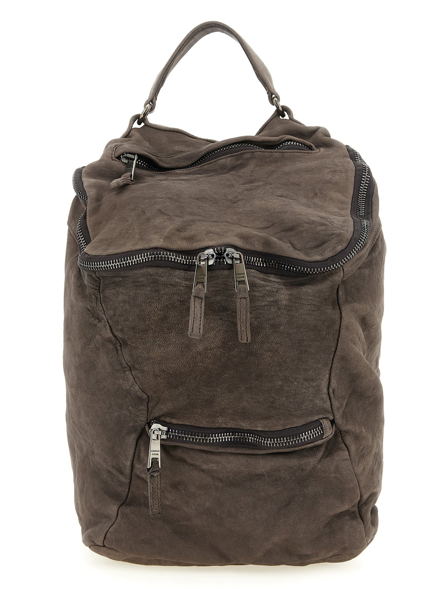 GIORGIO BRATO Brown Lamb Leather Backpack