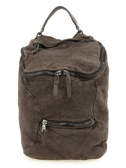 GIORGIO BRATO Brown Lamb Leather Backpack