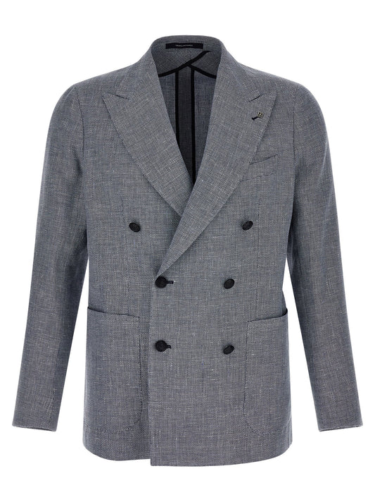 Tagliatore Blue Linen Blazer