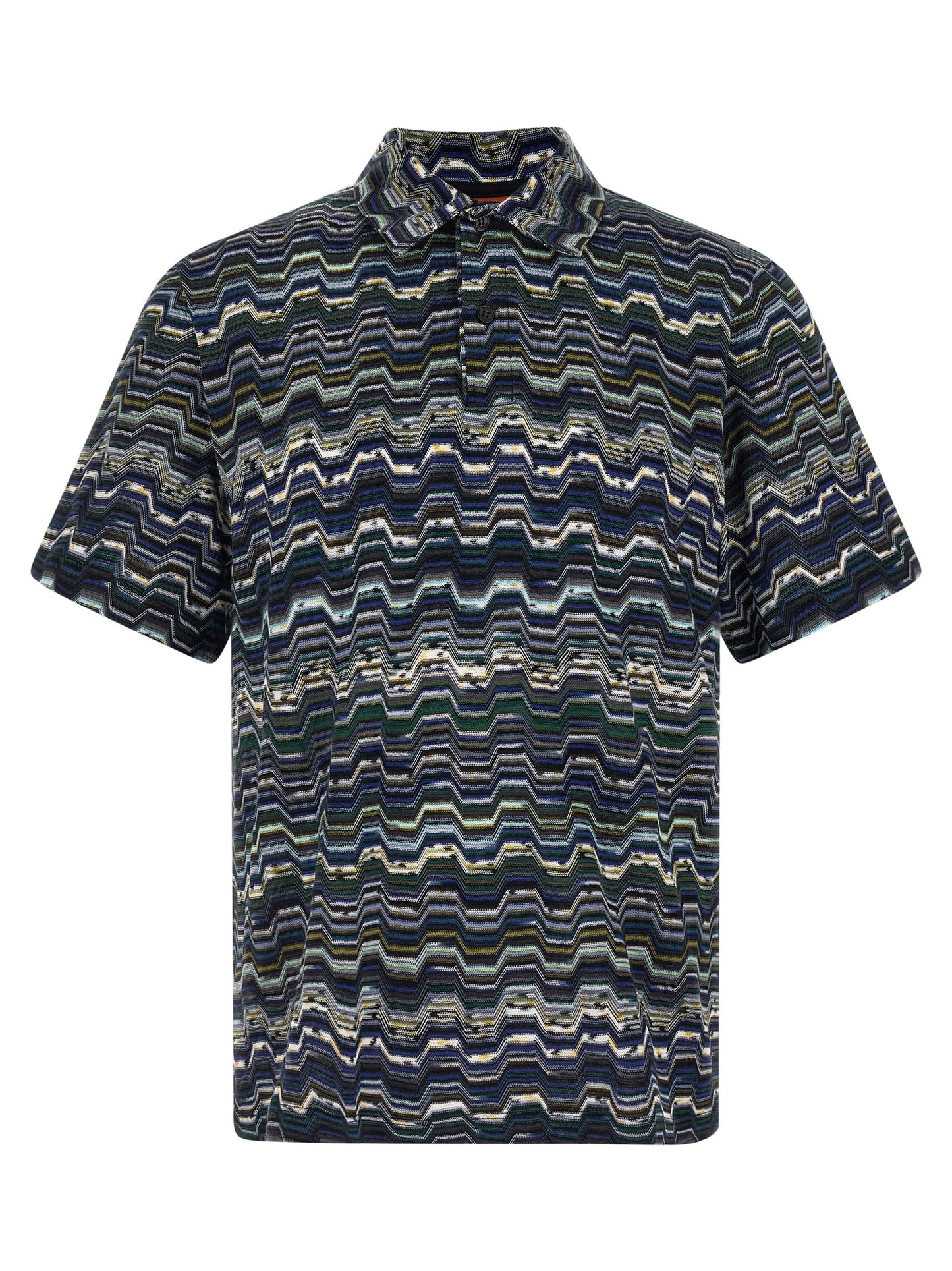 Missoni Blue Cotton Polo Shirt