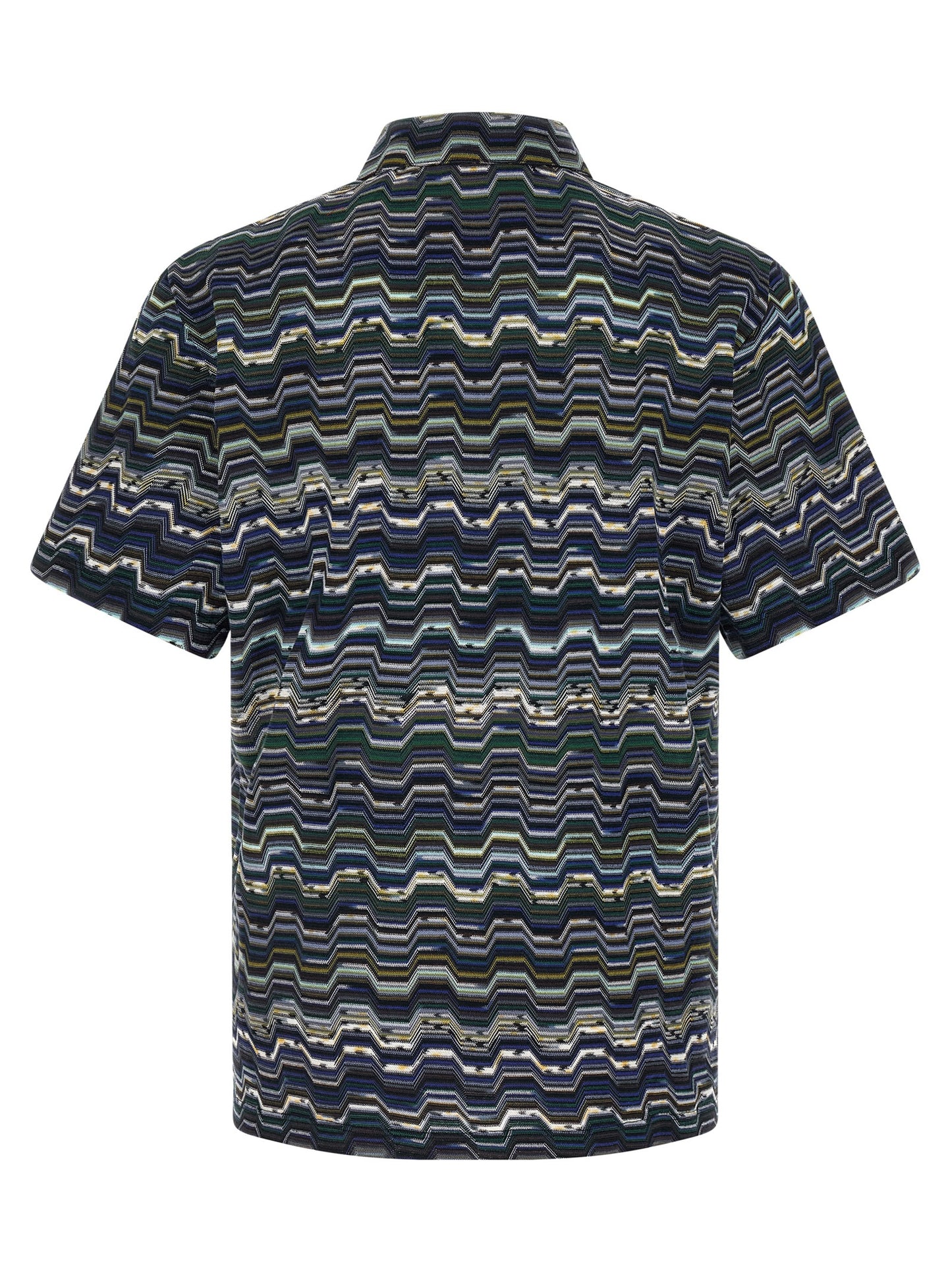 Missoni Blue Cotton Polo Shirt