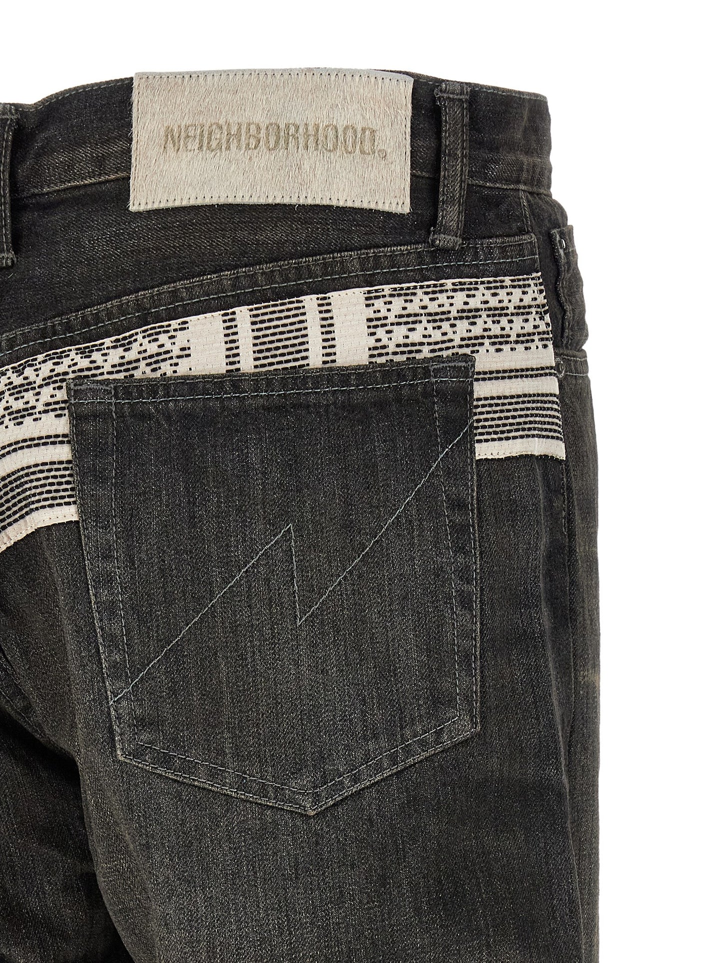 Yohji Yamamoto Black Cotton Tapered Jeans