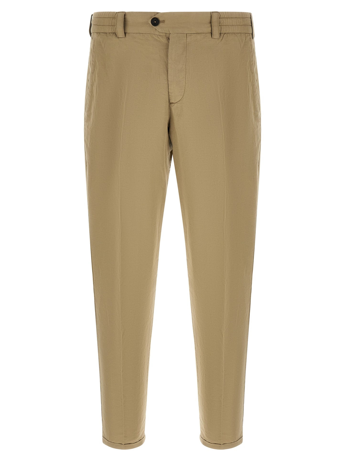PT Torino Beige Linen Casual Pants