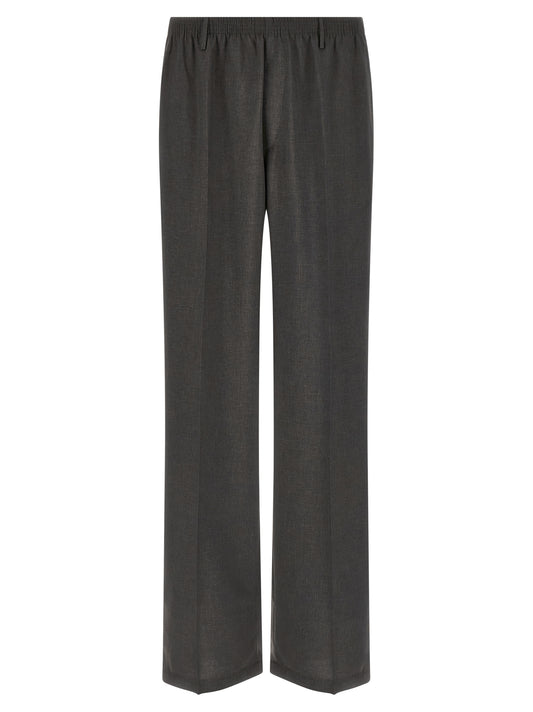 CELLAR DOOR Gray Polyester Casual Pants