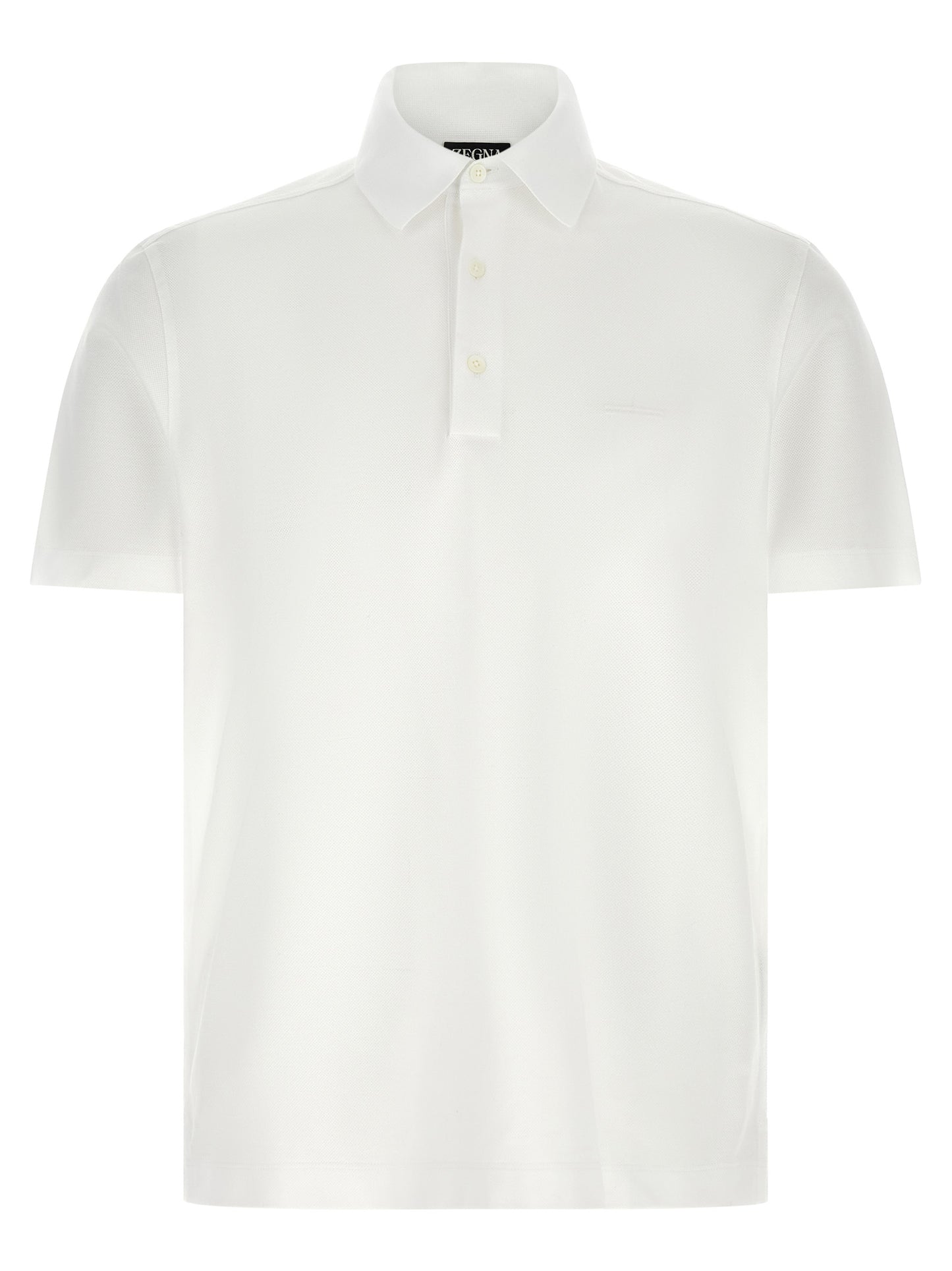 ZEGNA White Cotton Polo Shirt