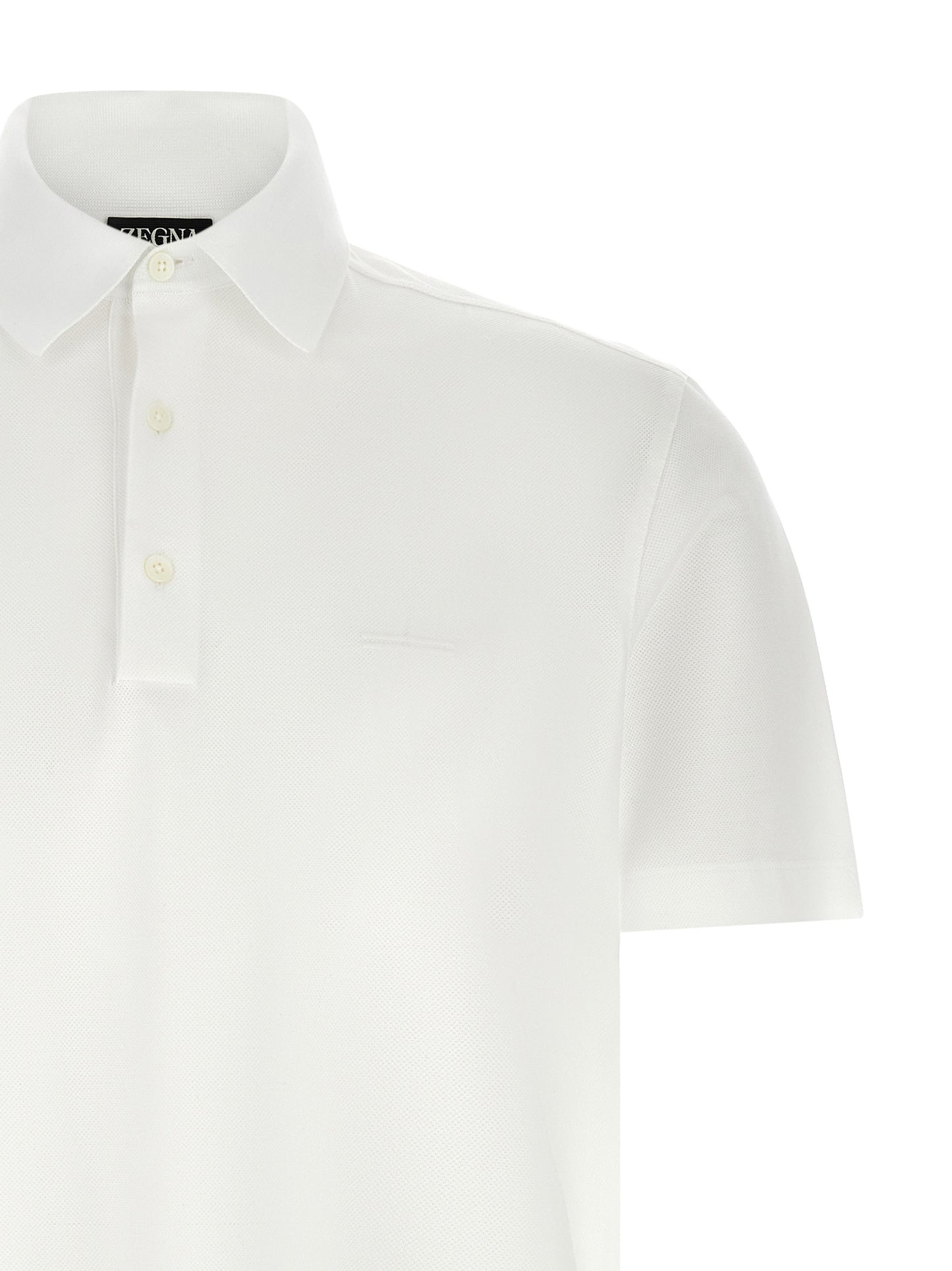 ZEGNA White Cotton Polo Shirt